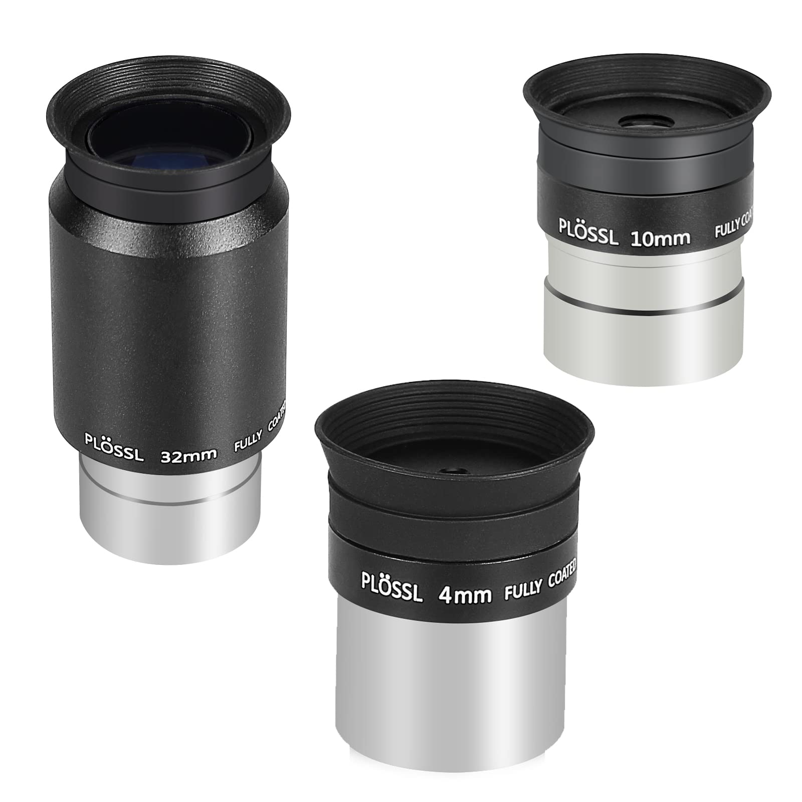 Celticbird 1.25'' Telescope Eyepiece Kit With 3 Plossl Eyepieces 4Mm/10Mm/32Mm Fully Multicoated Optical Lens Metal Construction
