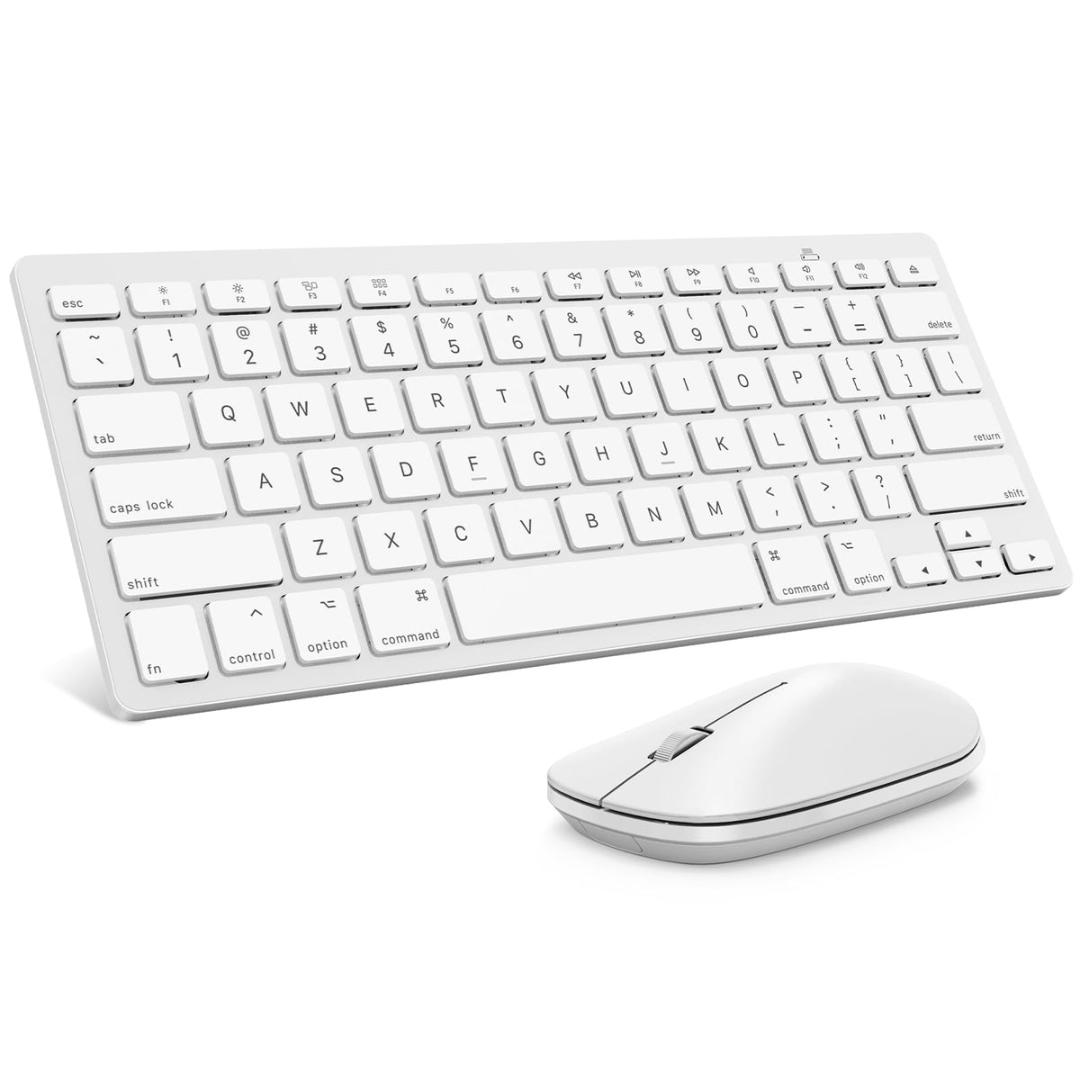 Bluetooth Keyboard And Mouse For Mac, Omoton Ultra Slim Keyboard And Mouse Combo, Wireless Keyboard And Mouse For Macos, Macbook Pro/Air, Imac, Mac Mini, Laptop And Pc (White)