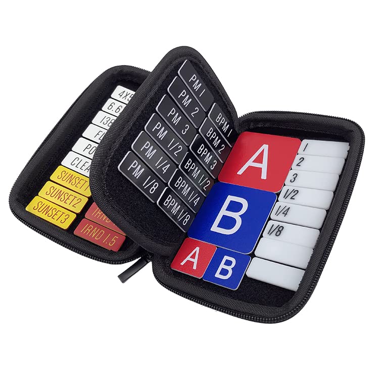 Openmoon Filter Tags Suit 56Pcs Tags Per Suit|Chest Card,Fast Black Loop Tape With Sticky Back,Convenient Storage Pouch(Black)