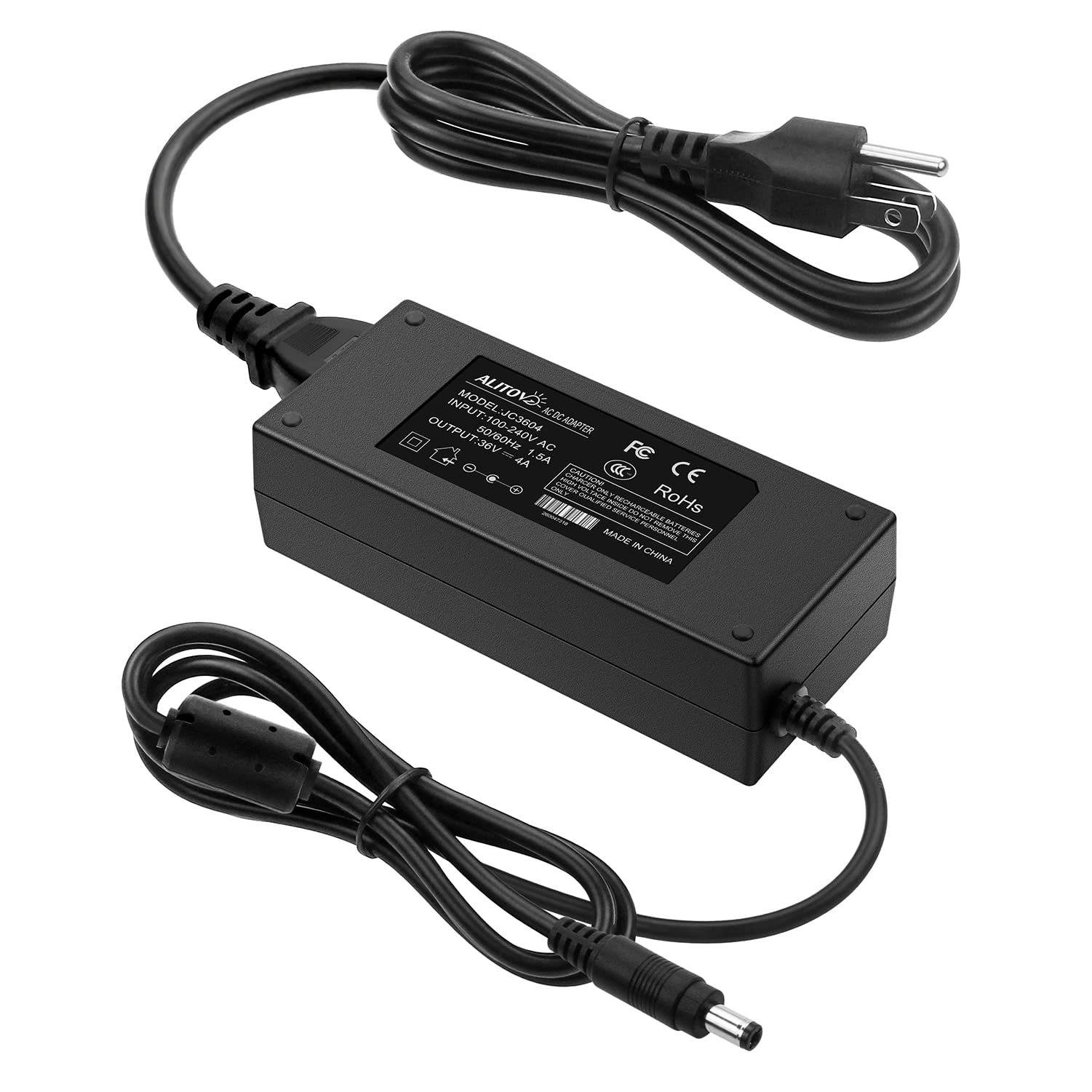 Alitove 36V Power Supply 4A 144W Ac/Dc Adapter 100~240V Ac To Dc 36 Volt 4 Amp Converter 36 Vdc 4A 3.5A 3A 2A Transformer With 5