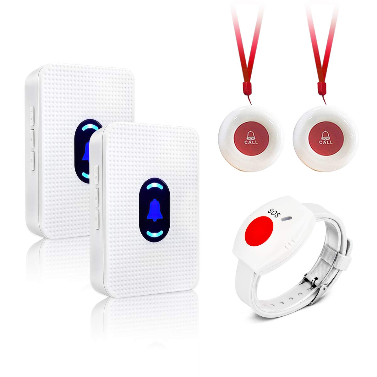 Daytech Caregiver Pager Call Button For Elderly Caregiver Paging System Home Alert Pager For Seniors Patient Nurse Help Button 2