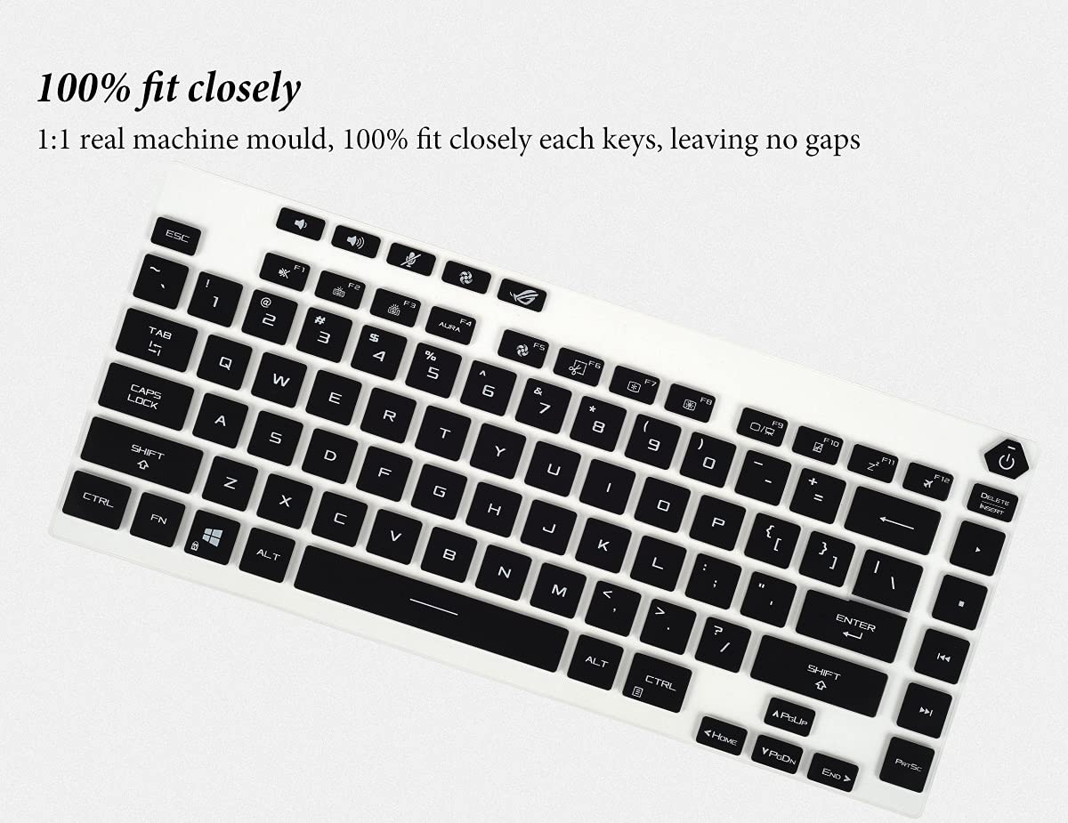 Keyboard Cover Skin For 2021 New Asus Rog Strix G15 Gaming Laptop G513Qr G513Qr Es96, 15.6'' Asus Rog Strix G15 G513 G533 G533Zx