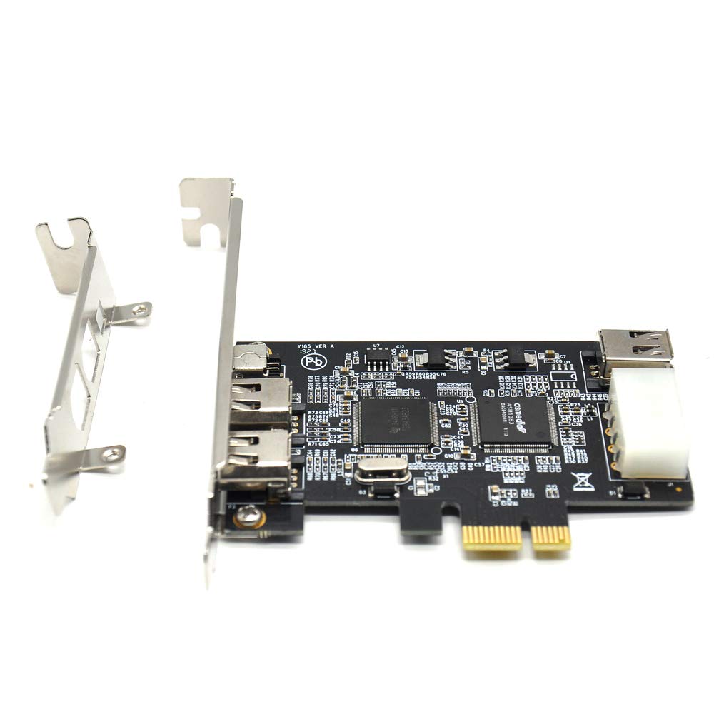 Padarsey Pcie Firewire Card For Windows 10, Ieee 1394 Pci Express Controller 4 Ports(3 X 6 Pin And 1 X 4 Pin), 1394A Firewire 80