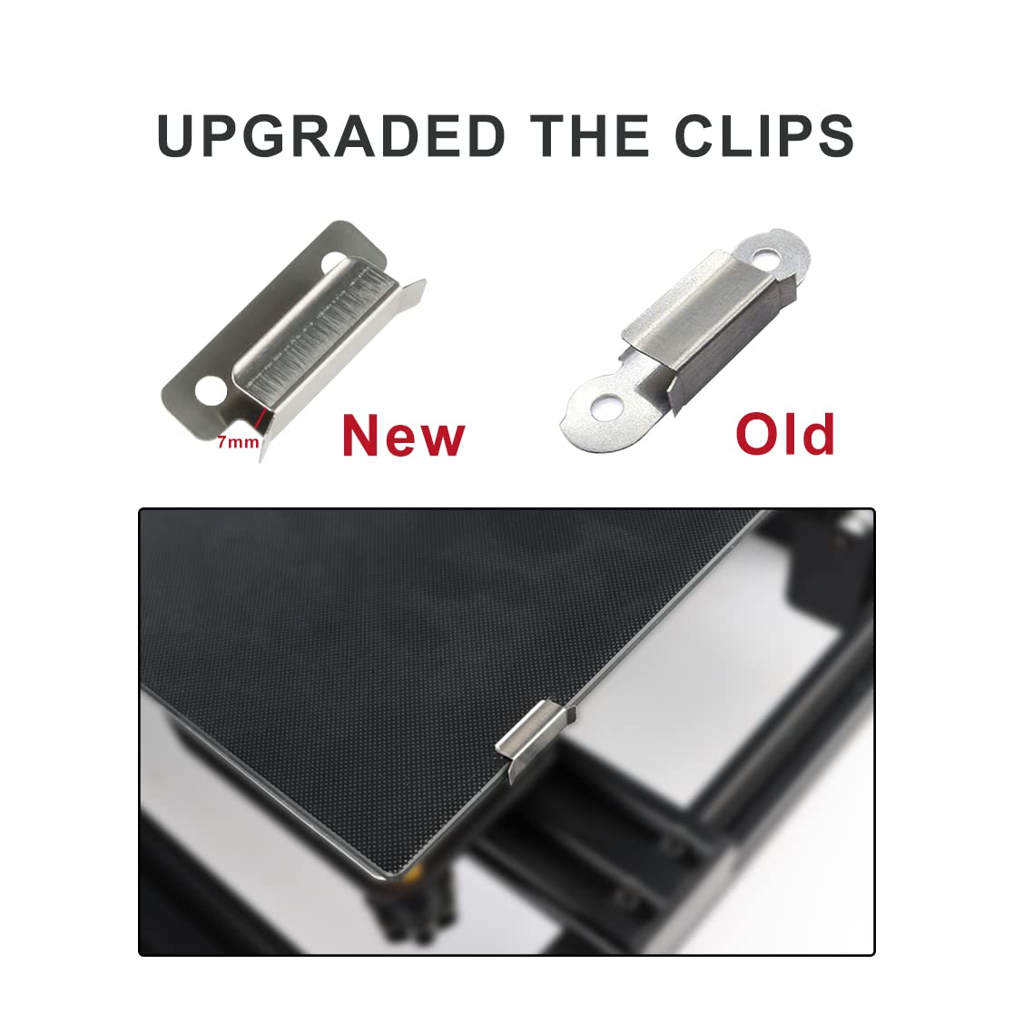 3D Printer Upgraded Tempered Glass Platform 3D Print Bed (220 X 220X4Mm) With 4Pcs Clips For 220X 220Mm 3D Printers Platform