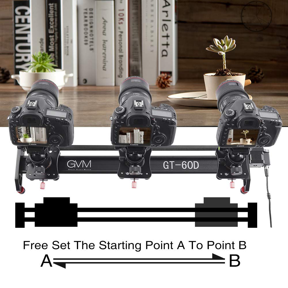 Gvm Great Video Maker Motorized Camera Slider Video Rail Track Dolly With Controller Video Shooting Time-Lapse Aluminum Alloy Vi