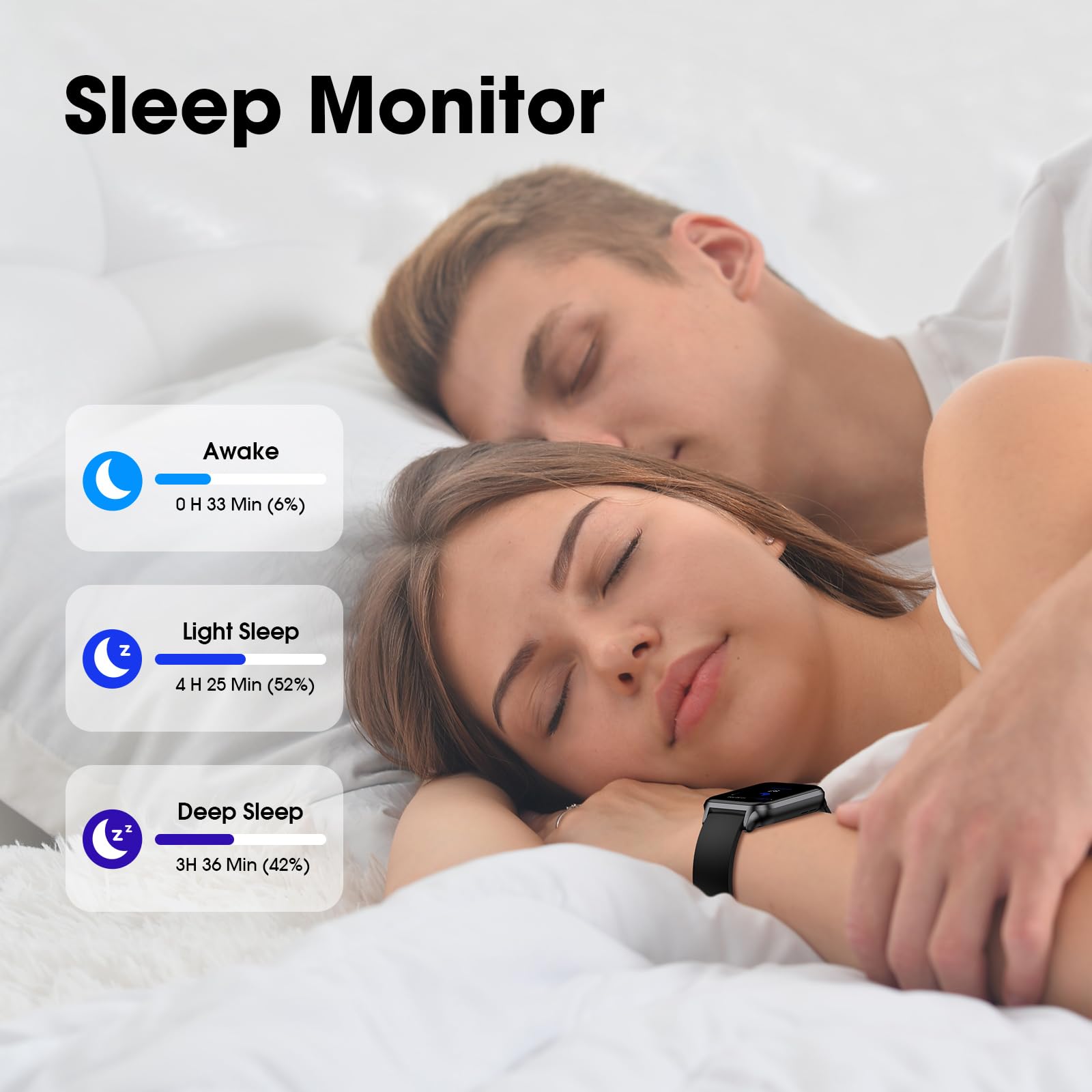 Smart Watch No App/Phone Required,42Mm Smartwatch For Women Men,Fitness Tracker Watch With Heart Rate Monitor,Sleep Tracker,Pedo