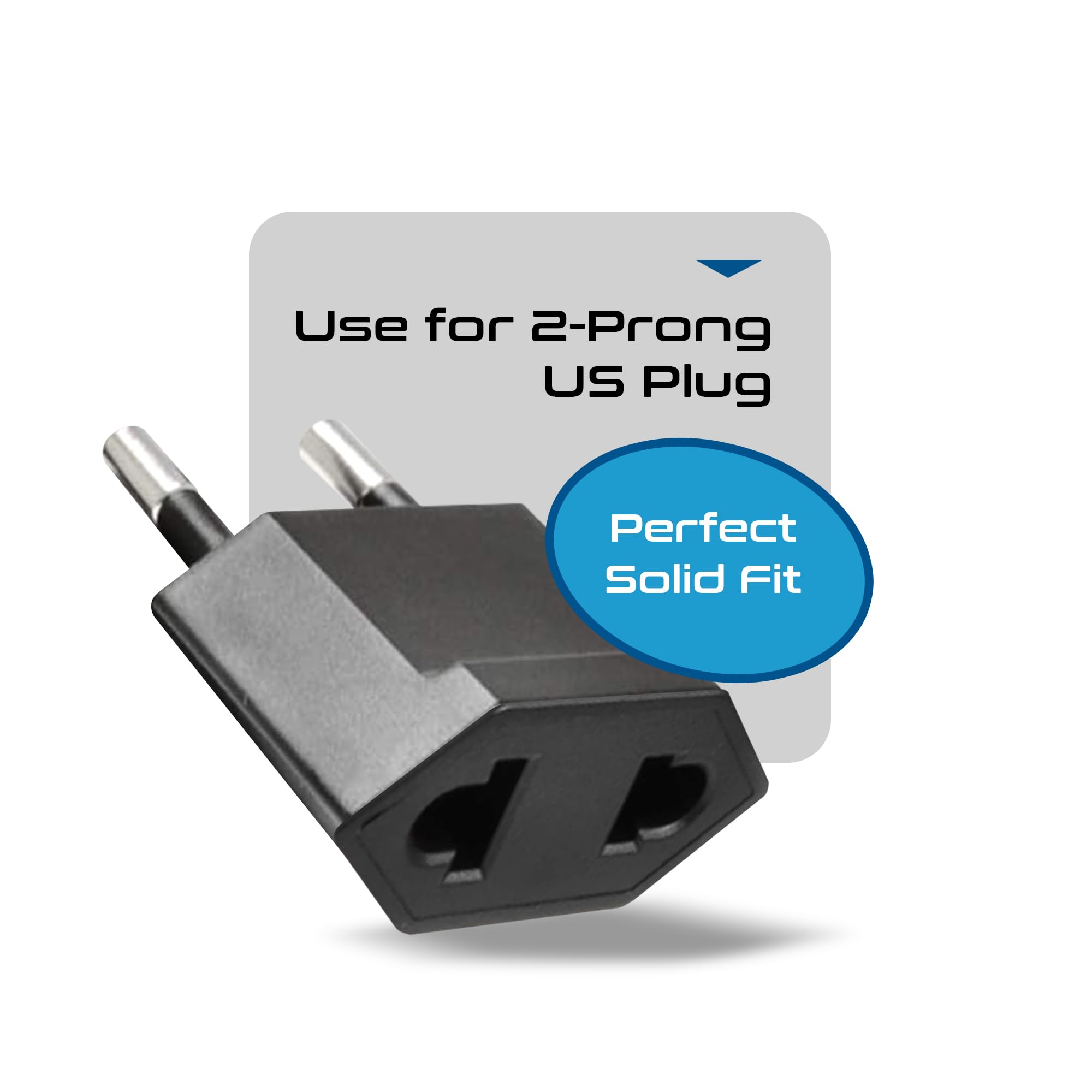 Ceptics European Plug Adapter Type C Power Adaptor, Convert From America Type A Usa To Eu Europe Asia Italy Plug Outlet Adapters