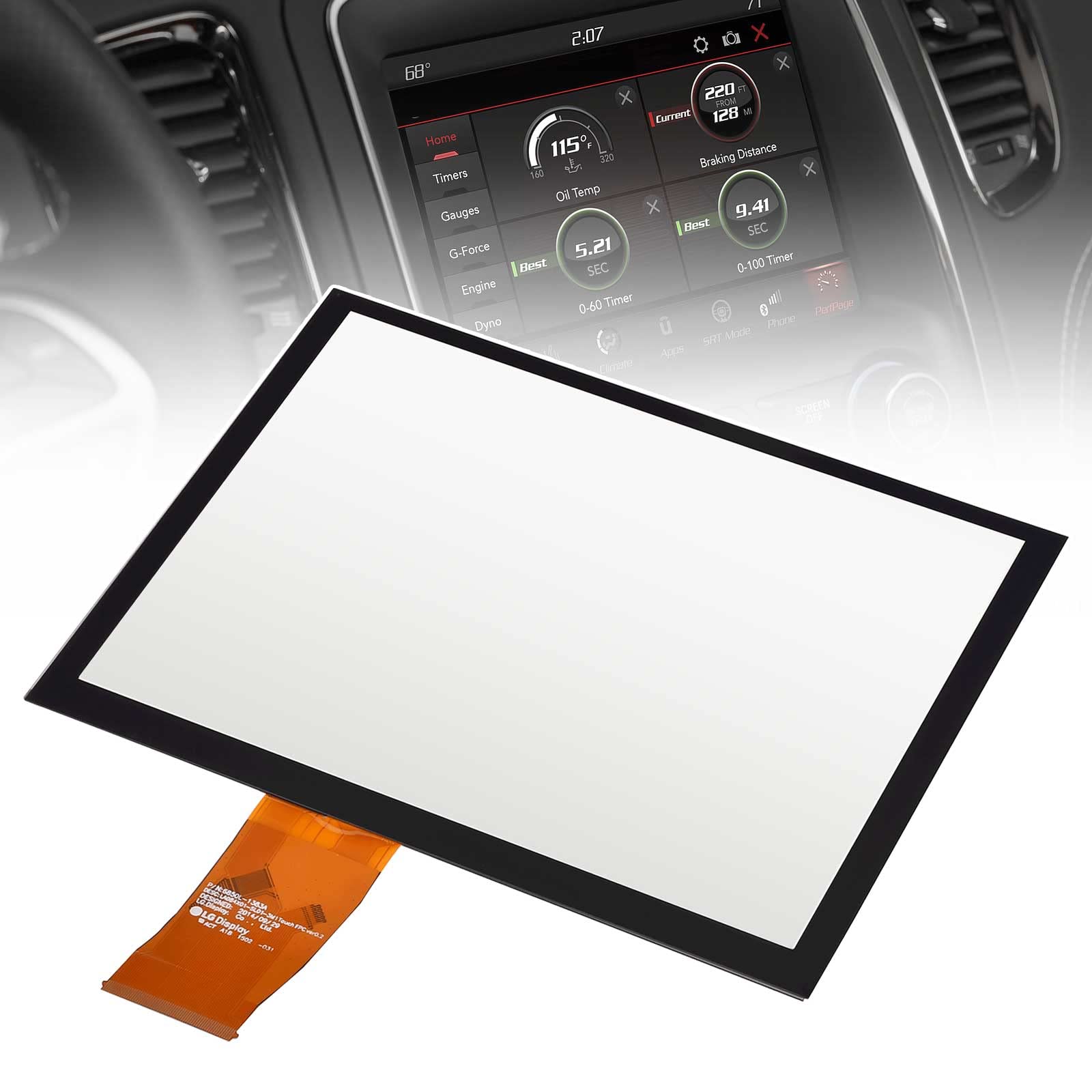 8.4'' Uconnect Touch Screen Digitizer Compatible With Ram 1500 2500 3500 Chrysler Dodge Durango Challenger Grand Cherokee Wrangl