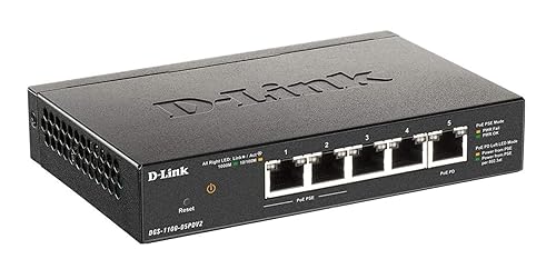 D Link Ethernet Poe Switch 5 Port Smart Managed Layer 2 Network Gigabit Wireless Internet Power Over Ethernet (Dgs 1100 05Pdv2)