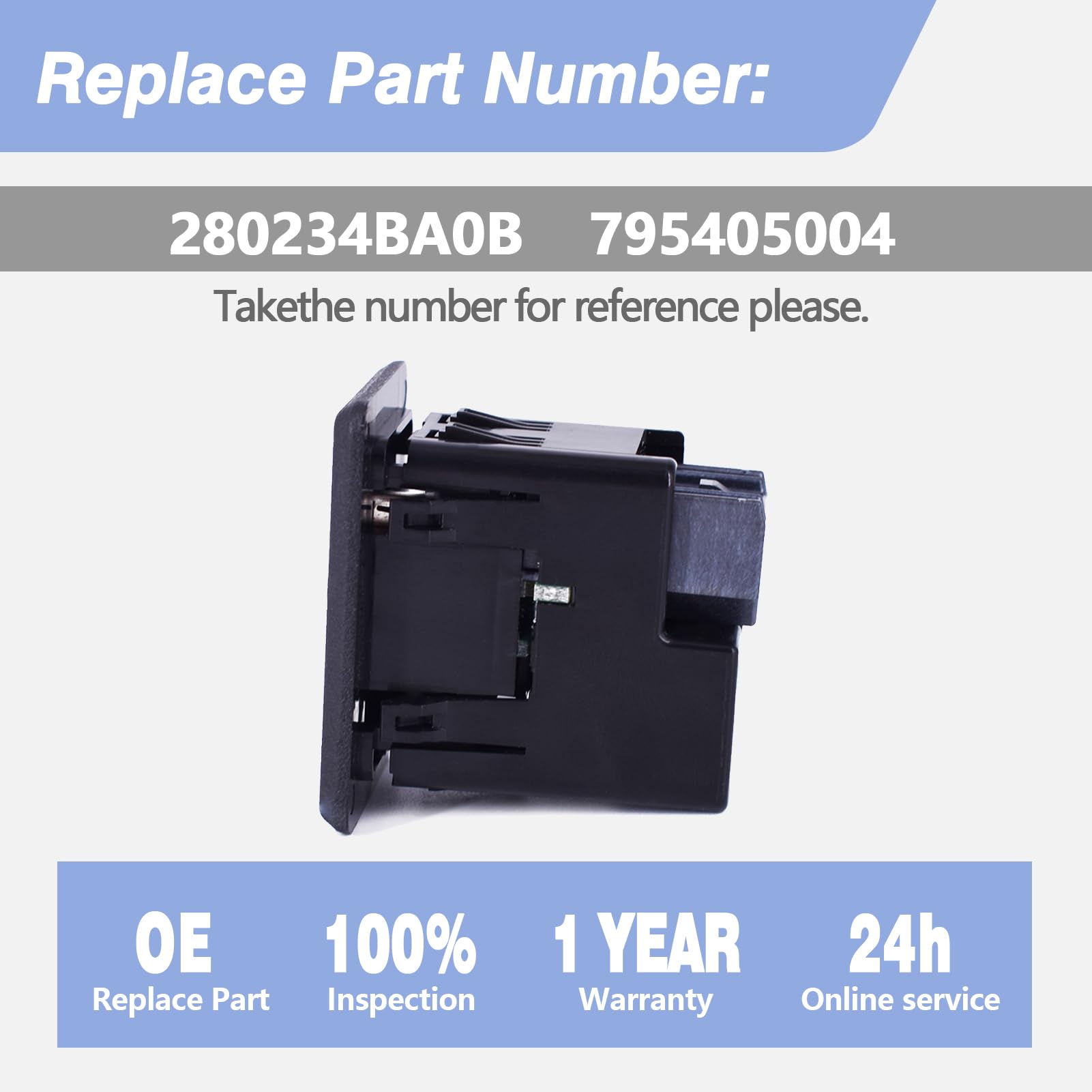 Culmkari Usb Connector Audio Auxiliary Jack Video Output Jack Fits For 2013 2019 Nissan Altima Rogue Frontier Kicks Replace 280234Ba0B 795405004