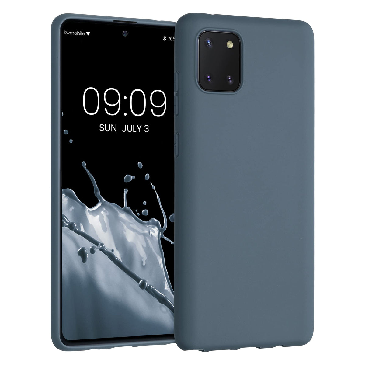 Kwmobile Case Compatible With Samsung Galaxy Note 10 Lite Case   Soft Slim Protective Tpu Silicone Cover   Dark Slate