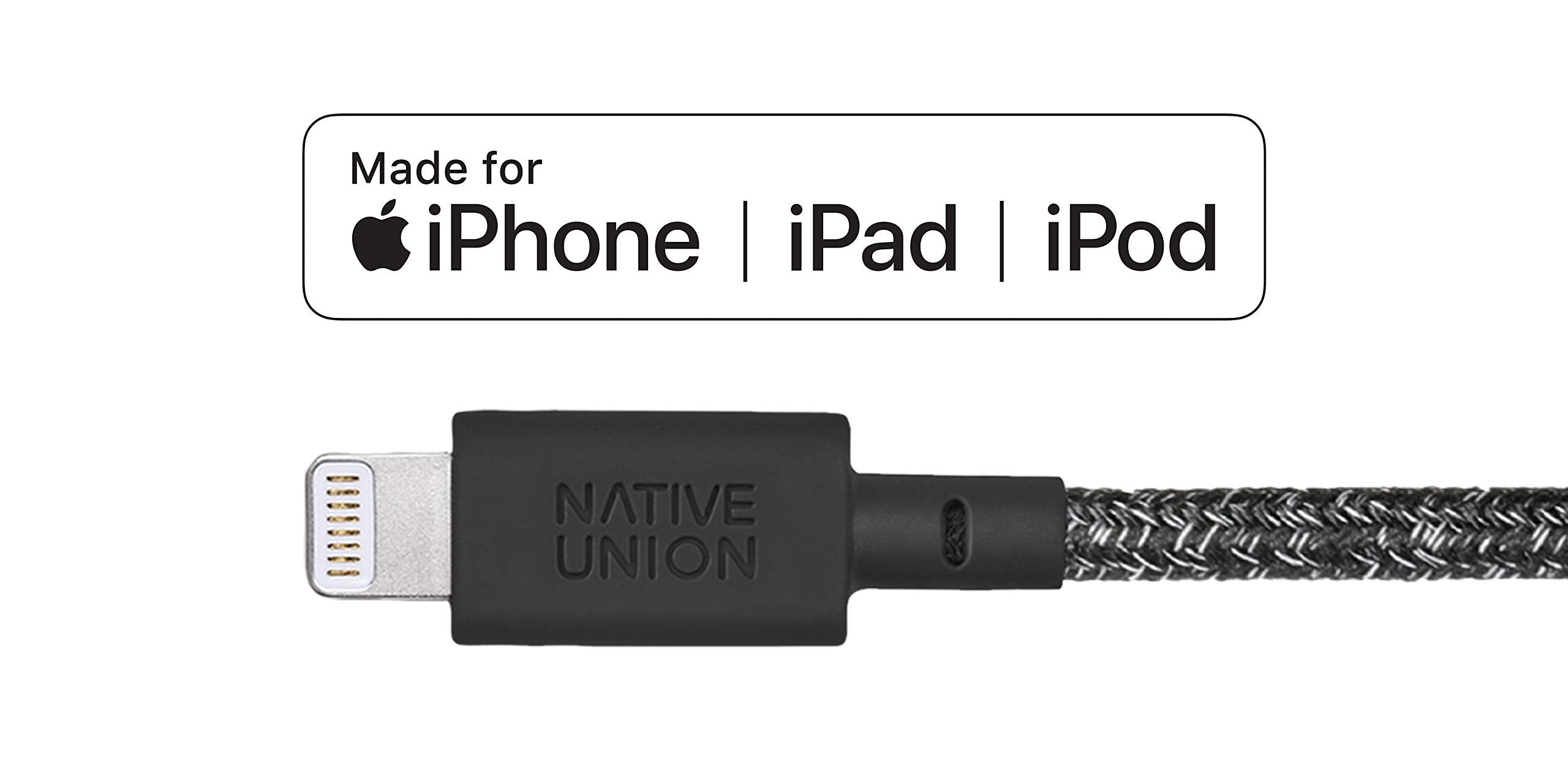 Native Union Night Cable - 10Ft Ultra-Strong Reinforced [Mfi Certified] Durable Lightning To Usb-A Charging Cable With Weighted