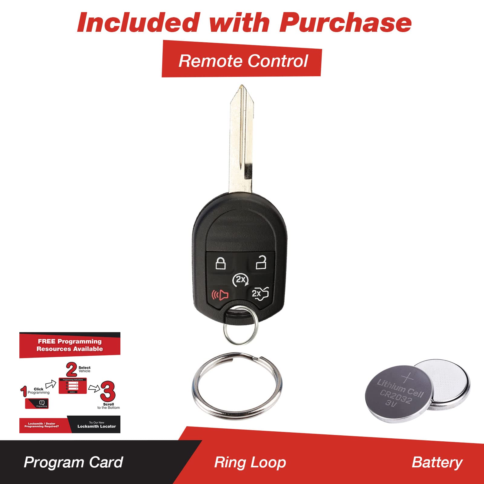 Keylessoption Keyless Entry Remote Control Fob Uncut Blank Ignition Car Key Remote Start For Cwtwb1U793