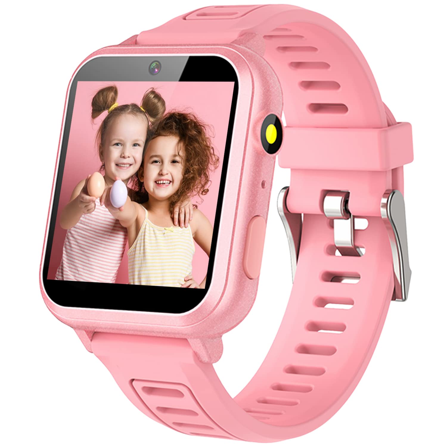 Wiszodet Smart Watch For Kids Gift For Girls Age 5 12, 1.54'' Touch Screen Kids Smart Watch With Hd Camera Video 24 Games Music