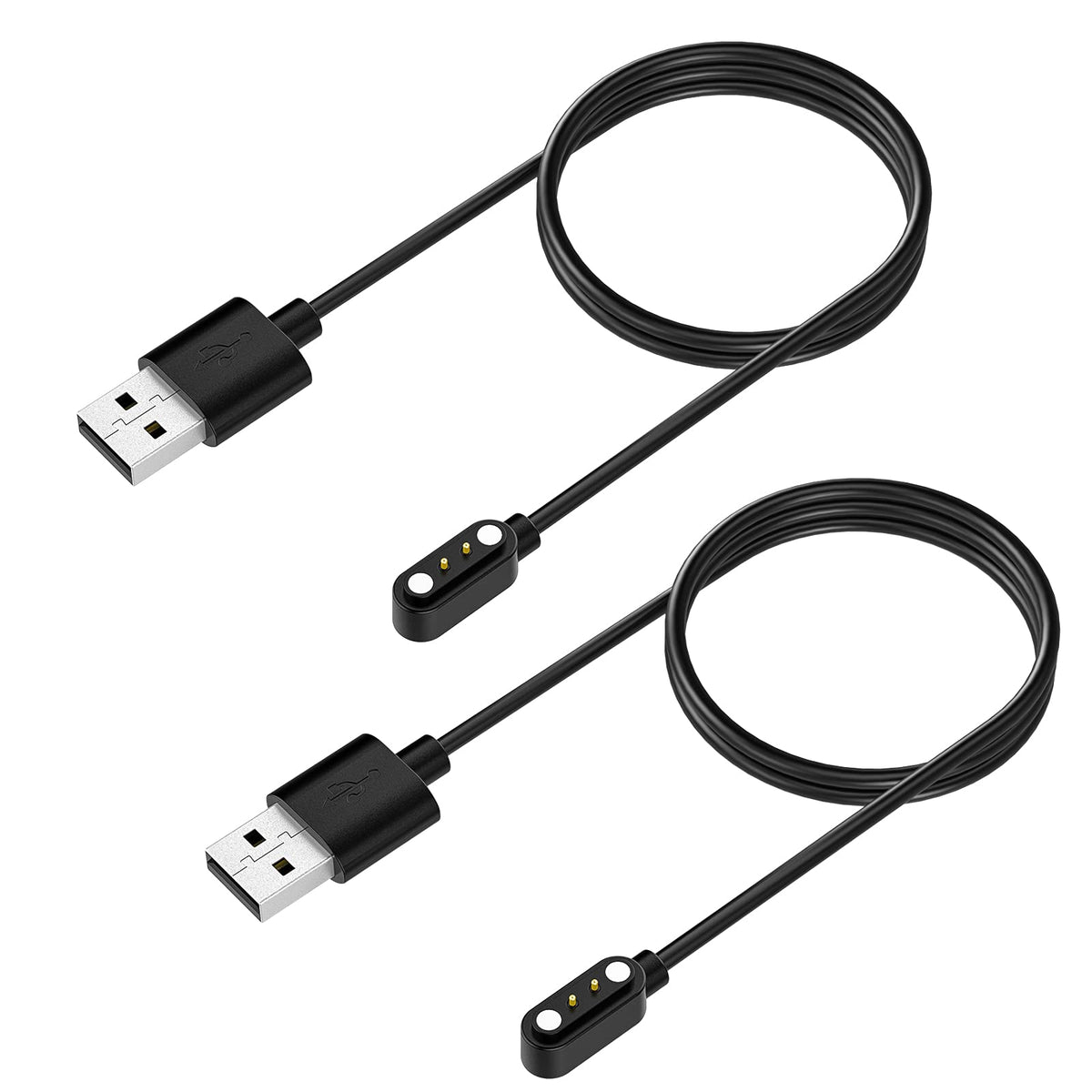 Timovo Replacement Charger Cable Compatible With Sw021/Sw01/Sw023/Sw025/Id216/Id205L/Id205S/Uwatch 3/Uwatch Gt, 2Pcs 3.3Ft Magne
