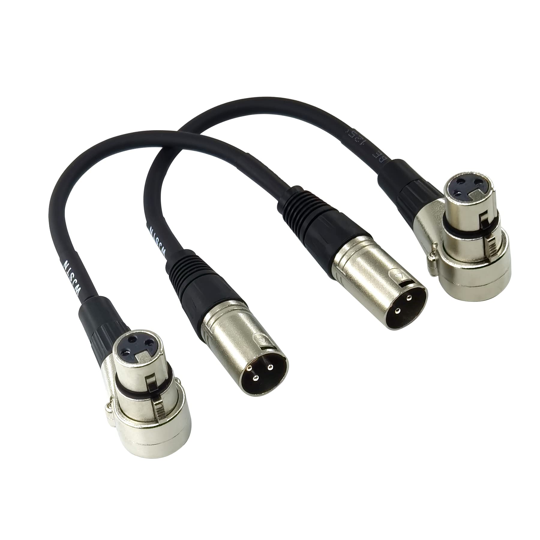 Wjstn 048 Right Angle Female Xlr To Straight Male Xlr Plug Cable, Xlr Cable Xlr Camera Adapter (1Ft)