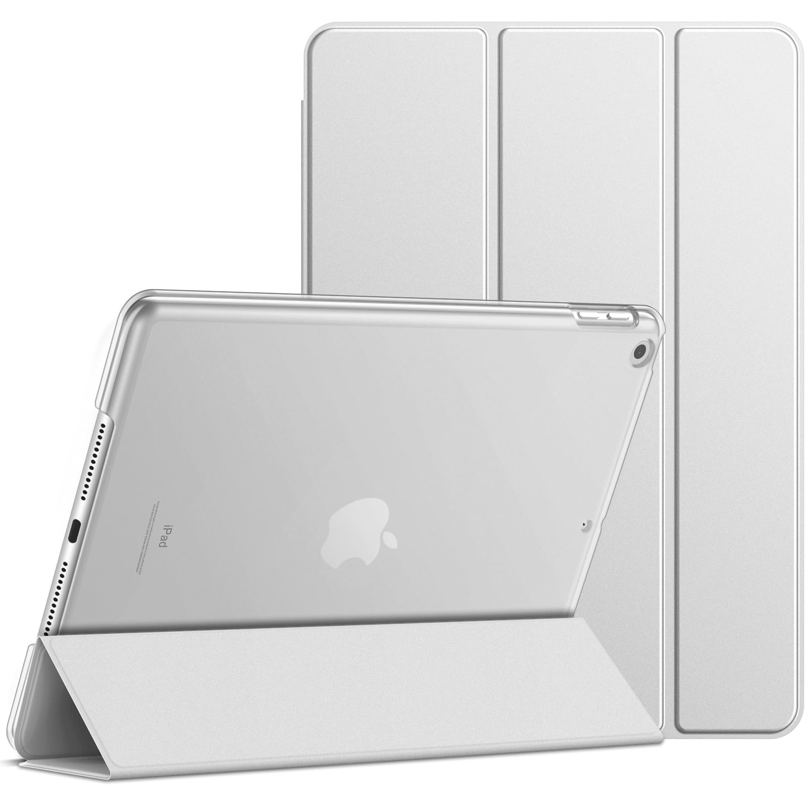 JETech Case for iPad 10.2-Inch (2021/2020/2019 Model, 9/8/7 Generation), Auto Wake/Sleep Cover (Silver)