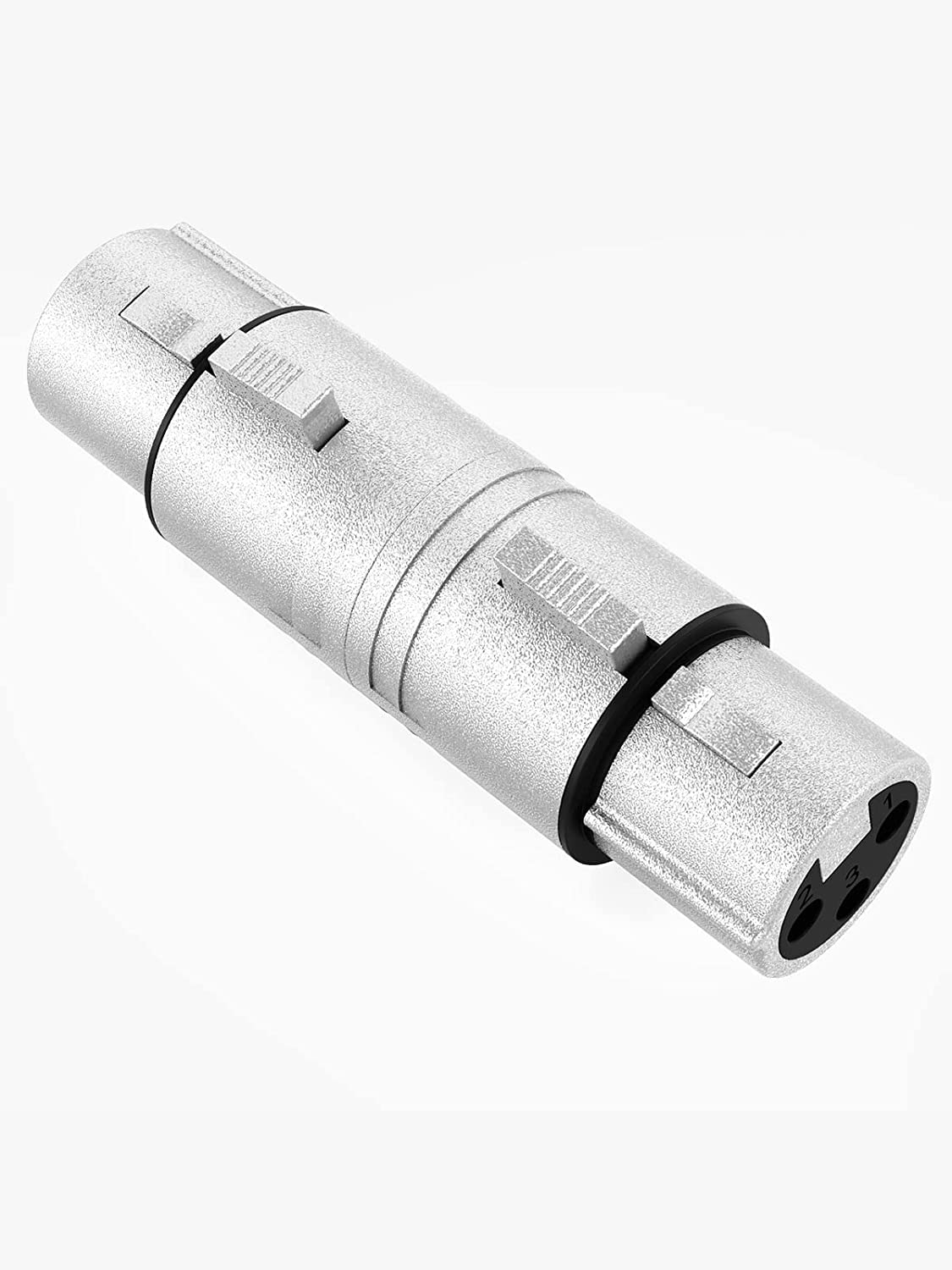 Cablecreation [4 Pair Xlr Male To Male & Xlr Female To Female 3Pin Adapter Connector Compatible With Microphone,Mixer,Silver