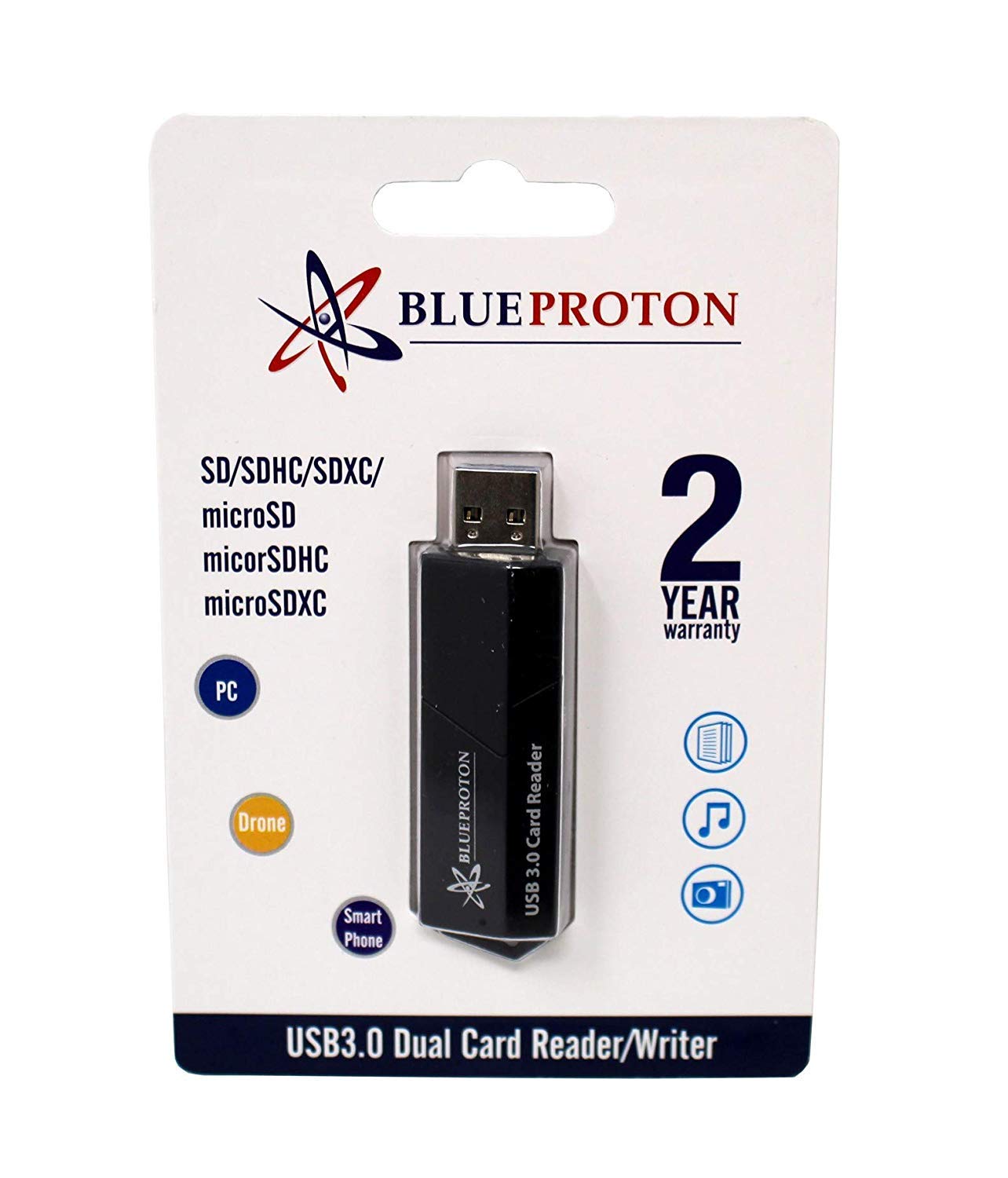 Blueproton Usb 3.0 Multi Card Reader: Ultimate Portable Data Companion (Black)