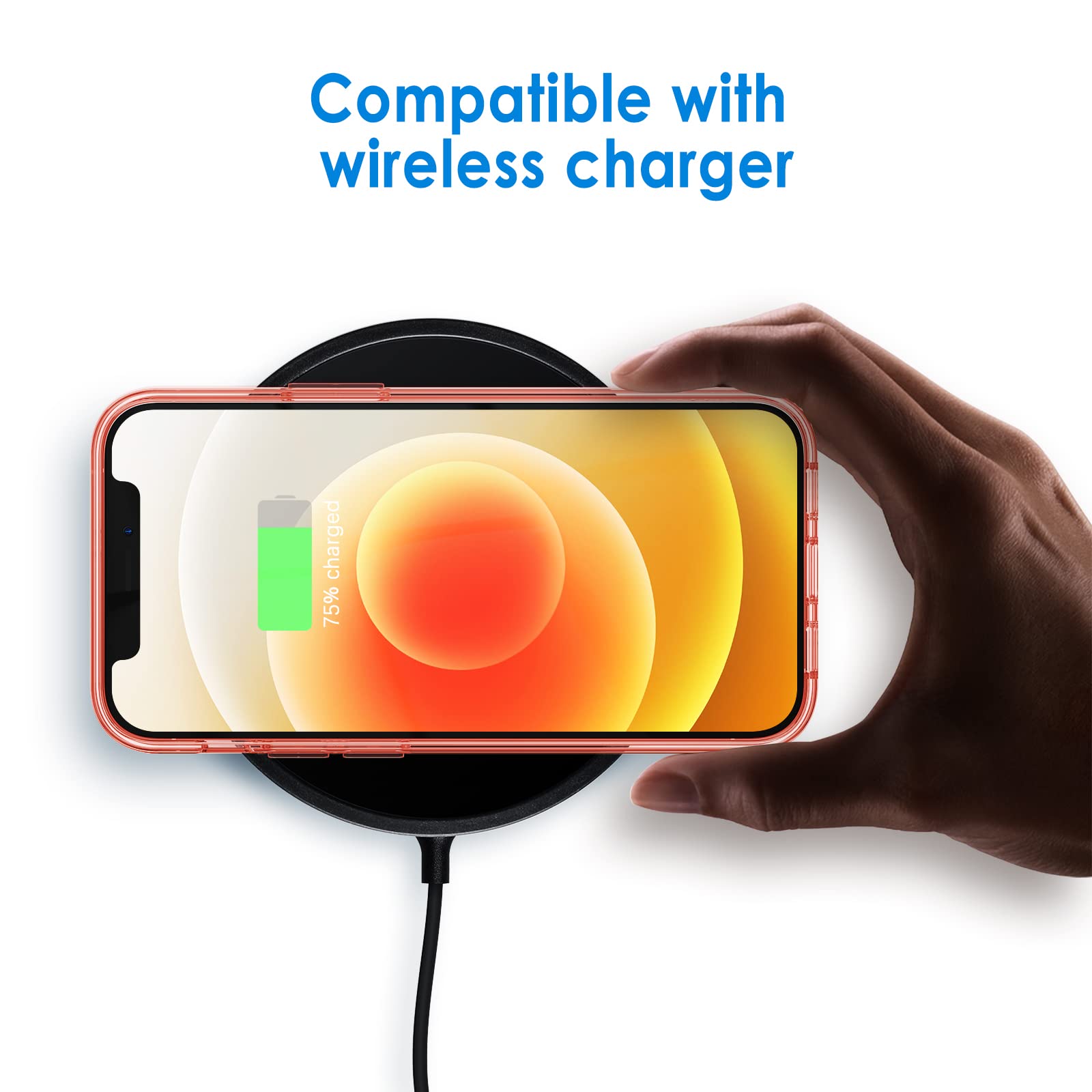 Jetech Case For Iphone 12 Mini 5.4 Inch, Non Yellowing Shockproof Phone Bumper Cover, Anti Scratch Clear Back (Rose Gold)