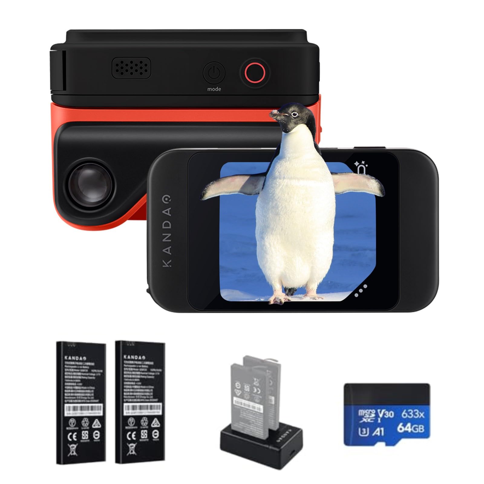 KanDao QooCam EGO - Viewer-Integrated 3D VR Camera, 24MP/8K Photos/4K 60FPS Videos Stereoscopic 3D Instant Display Camera, Compa