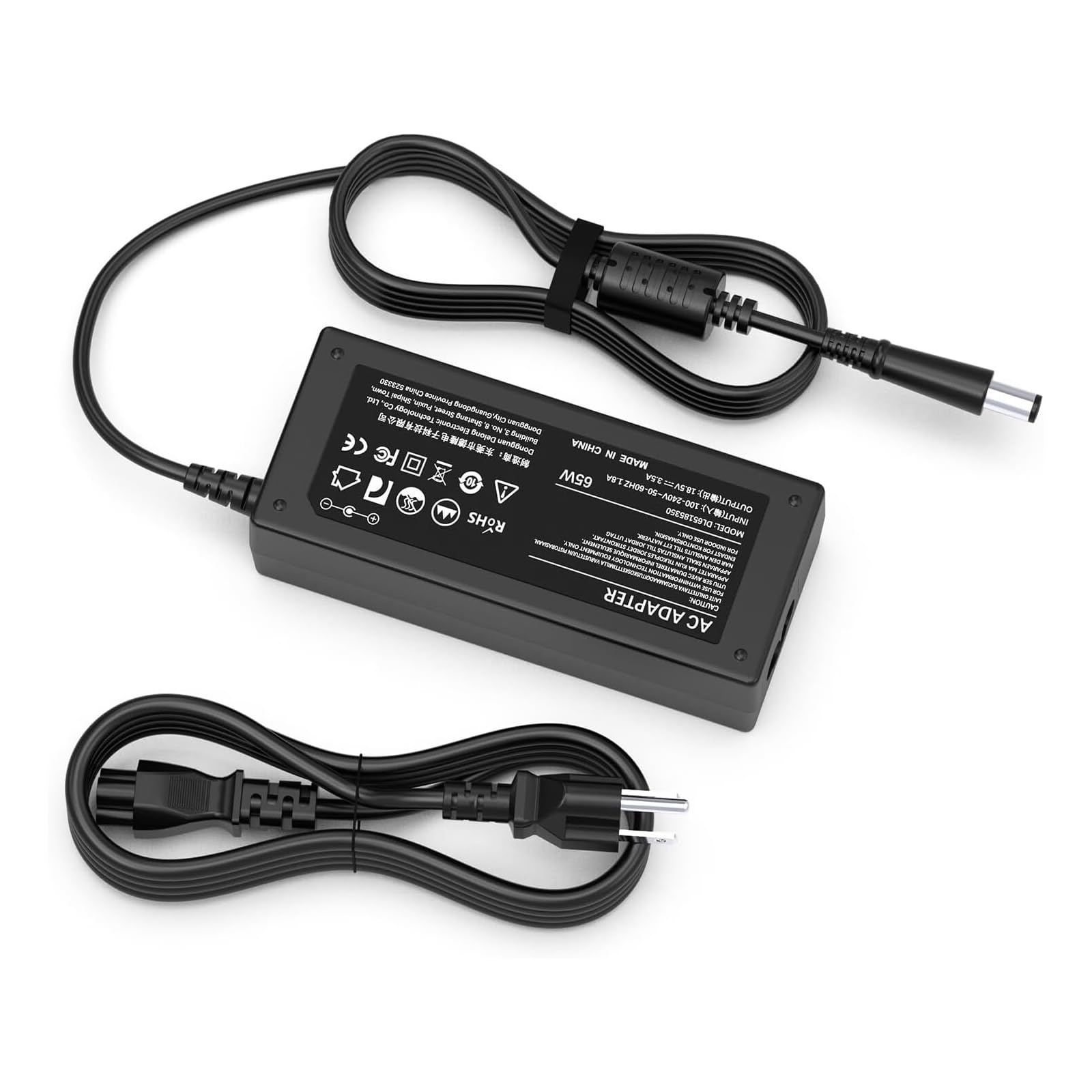 65W Laptop Charger Ac/Dc Adapter For Hp Pavilion G4 G6 G7 M6; Elitebook 2540P 2560P 2570P 2730P 2740P 2760P 6930P 8440P 8460P Revolve 810, 820 G1, 820 G2, 840 G1, 840 G2, 850 G1, 850 G2 Folio 9470M