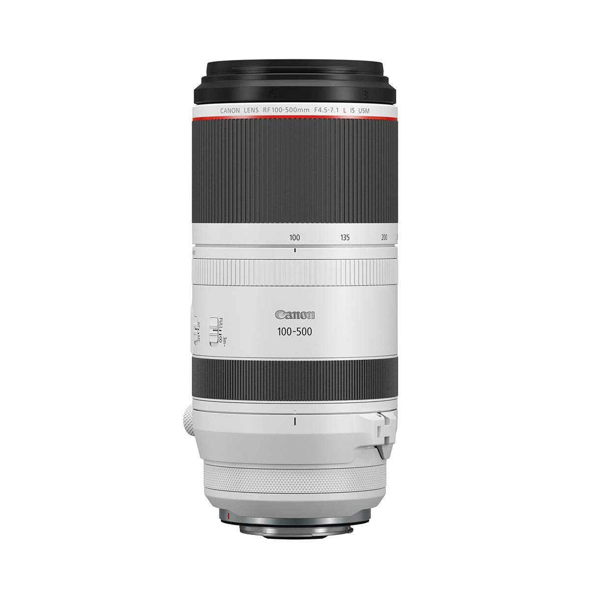 Canon RF100 500mm F4.5 7.1 L is USM Lens, Super Telephoto Zoom Lens, Compatible with EOS R Series Mirrorless Cameras, White