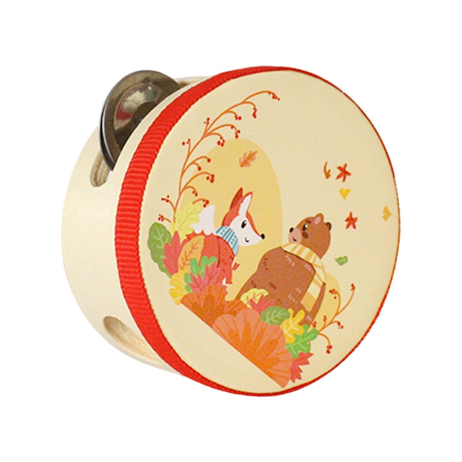 BNFWood Handheld Tambourines Handbell Educational Toy for Dancing Game Toys KTV 10cm Bear|Musical Instruments & Gear | Percussio