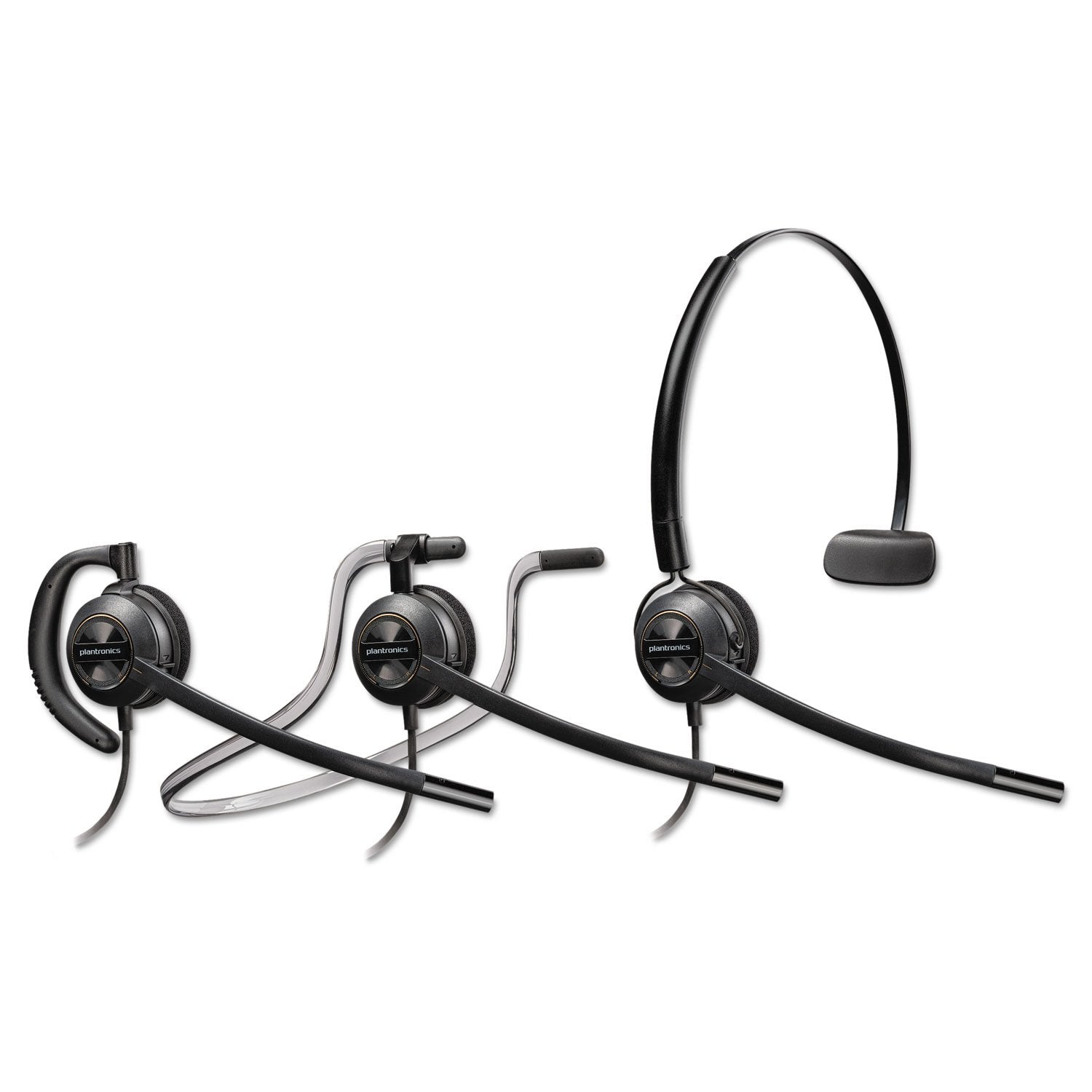 Plantronics   Encorepro Hw540 Convertible Headet   Wired Convertible (3 Wearing Styles) Headset With Boom Mic   Connect To Your