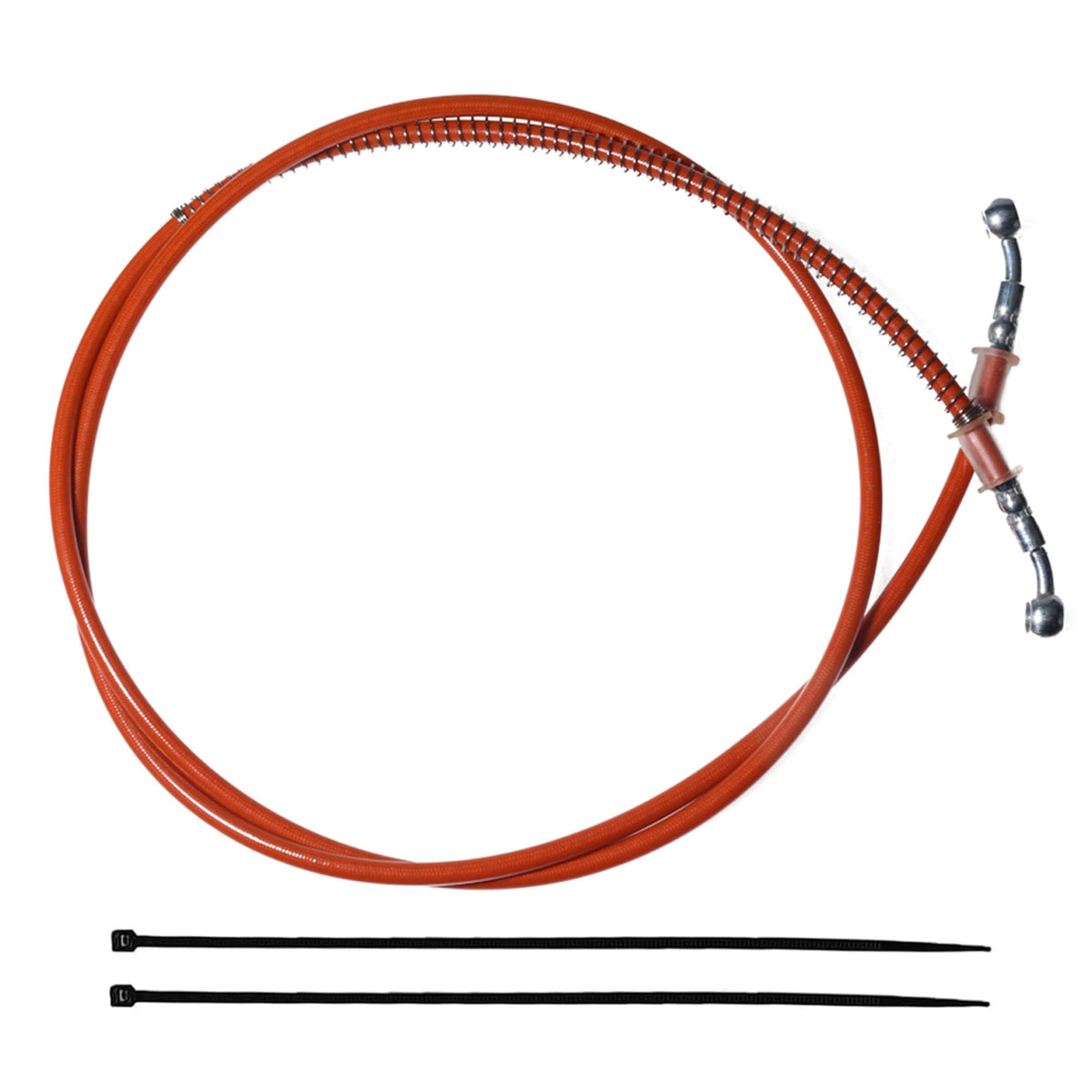 Pro Bat 86'' Braided Hydraulic Brake Hose Line Pipeline For Chinese Gy6 Scooter Atv Dirt Bike Go Kart 10Mm Banjo Ends Orange