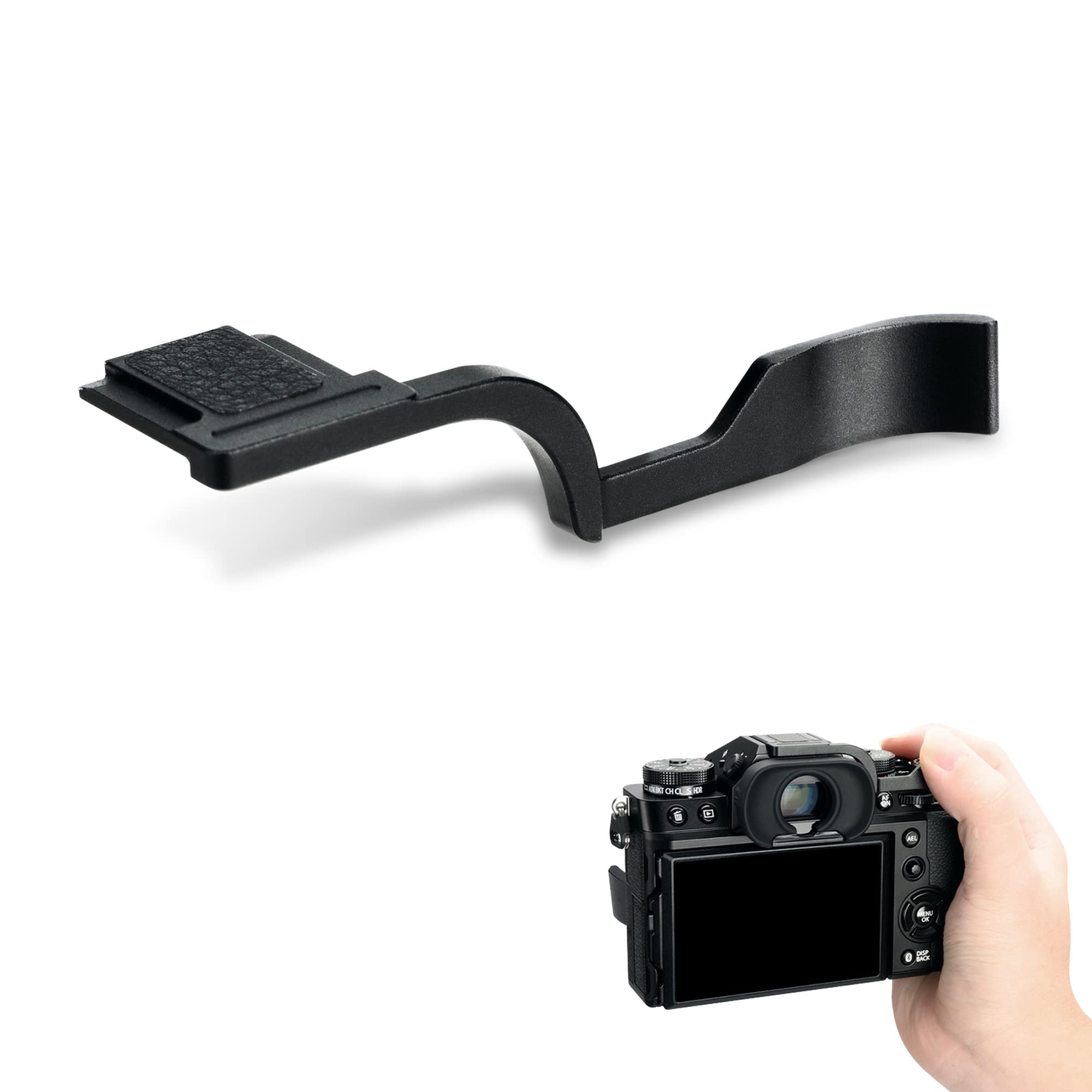 Jjc Metal Thumb Up Grip For Fujifilm Fuji X T5 Xt5 X T4 Xt4 X T3 Xt3 Camera, Hot Shoe Thumb Rest Support For Easier Handling & S