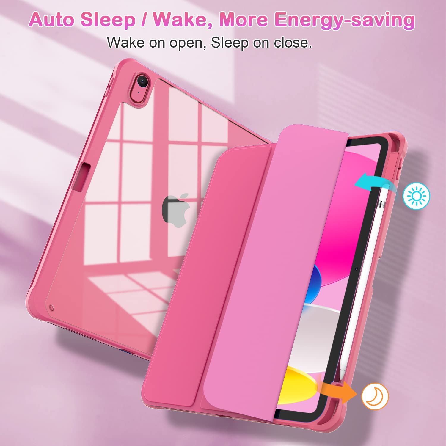 Okp For New Ipad 10Th Generation Case 2022, Ipad 10.9 Inch Case With Trifold Stand, Auto Wake/Sleep, Protective Cover With Slim