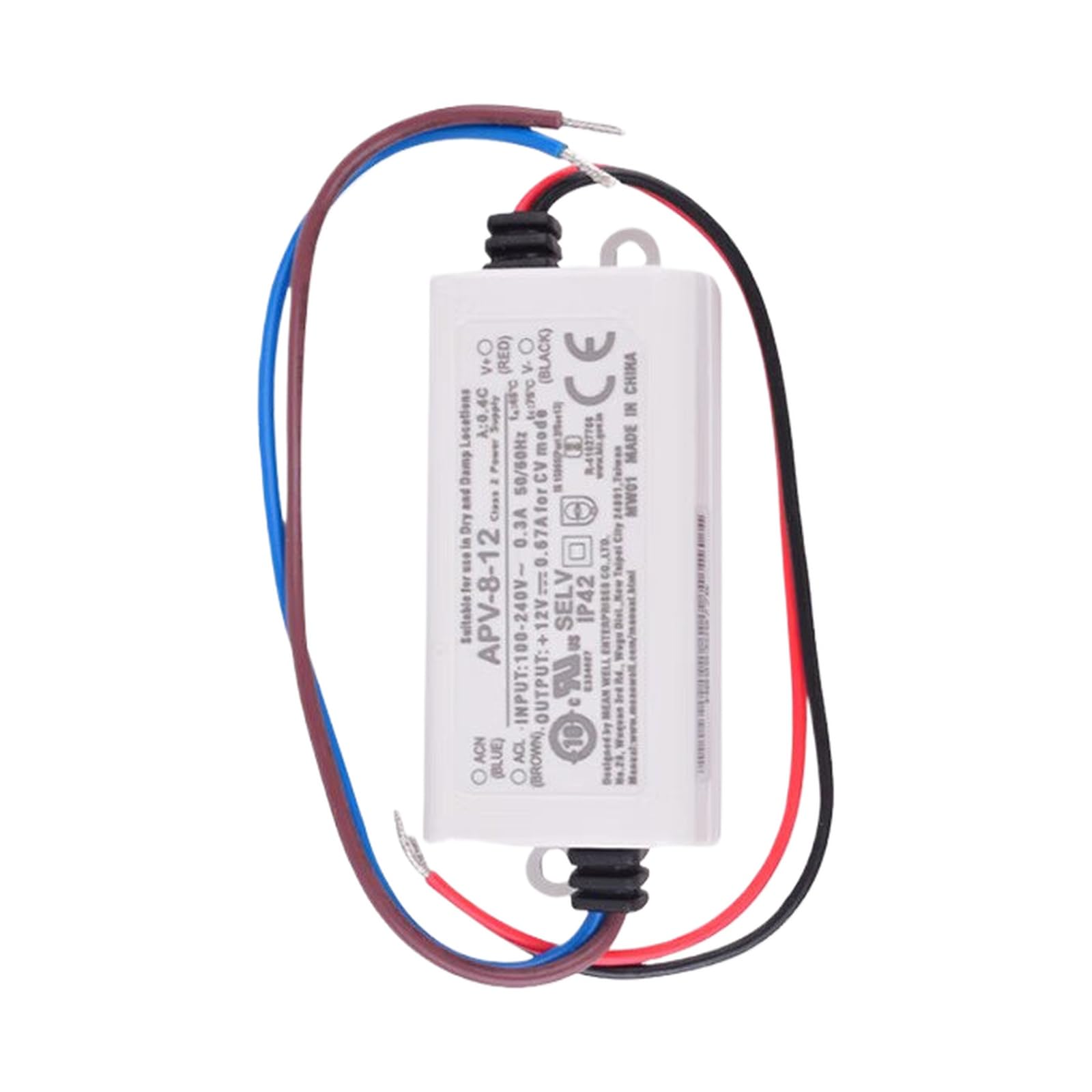 Generic APV-8-12 12V 0.67A 8W Compact LED Driver, High Efficiency, for LED Lighting, Signs, YS-APV-8-12 (30)