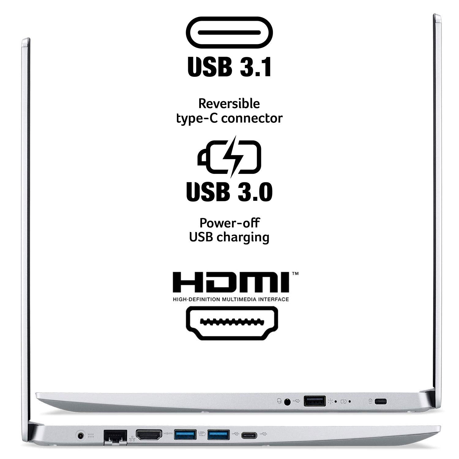 Acer Aspire 5 A515 55 35Se, 15.6'' Full Hd Display, 10Th Gen Intel Core I3 1005G1 Processor, 4Gb Ddr4, 128Gb Nvme Ssd, Intel Wif