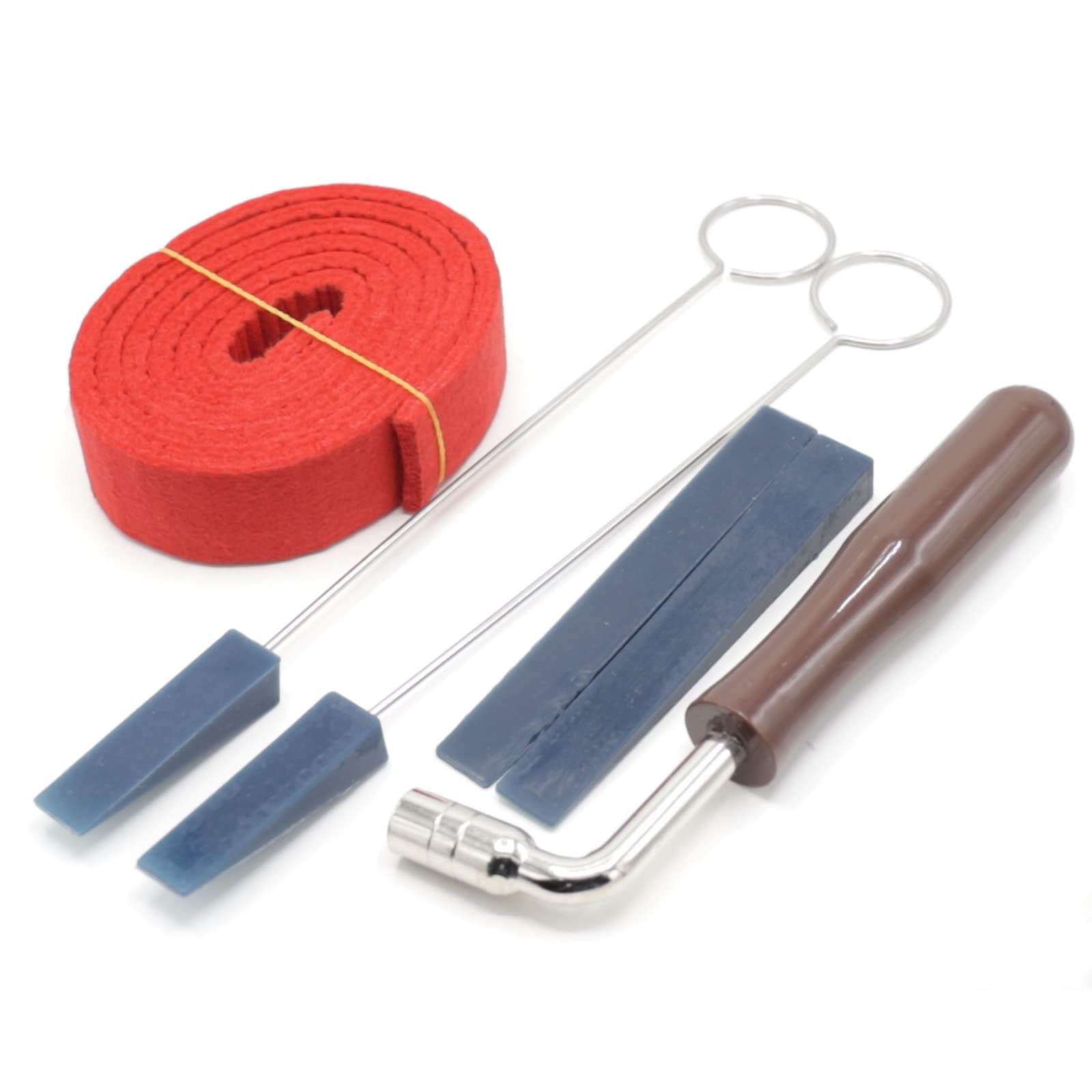 Cheerock 6Pcs Piano Tuning Kit Professional Piano Tuning Tools Kit Including 1 Piano Tuning Wrench 2 Piano Mutes 2 Piano Mute Wi
