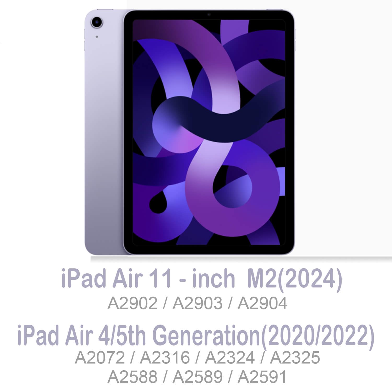 Feams Case For Ipad Air 11 Inch M2 (2024) / Ipad Air 5Th Generation Case, Trifold Ipad Air 5Th/4Th 10.9 Inch 2022/2020 Case Clea