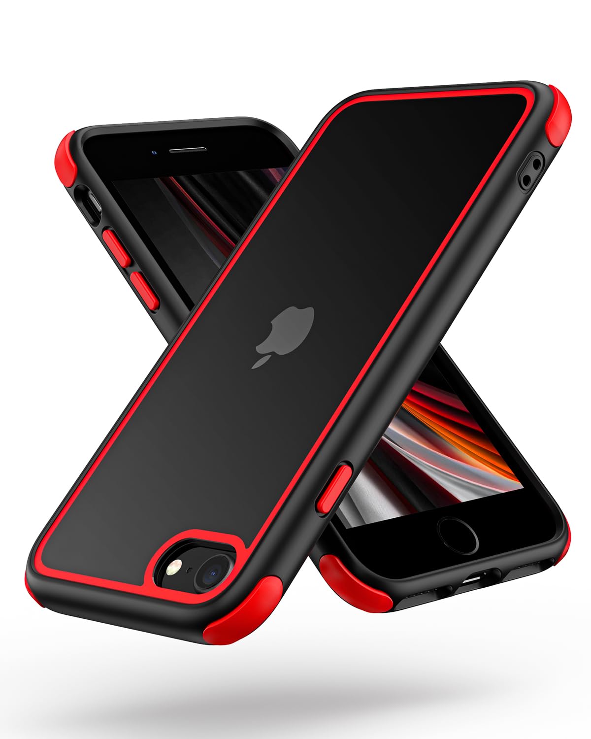 Mobnano Compatible with iPhone SE 2020/2022 and iPhone 7/8, Ultra Thin Hybrid Case, Soft TPU Shockproof Bumper Anti Scratch Cove