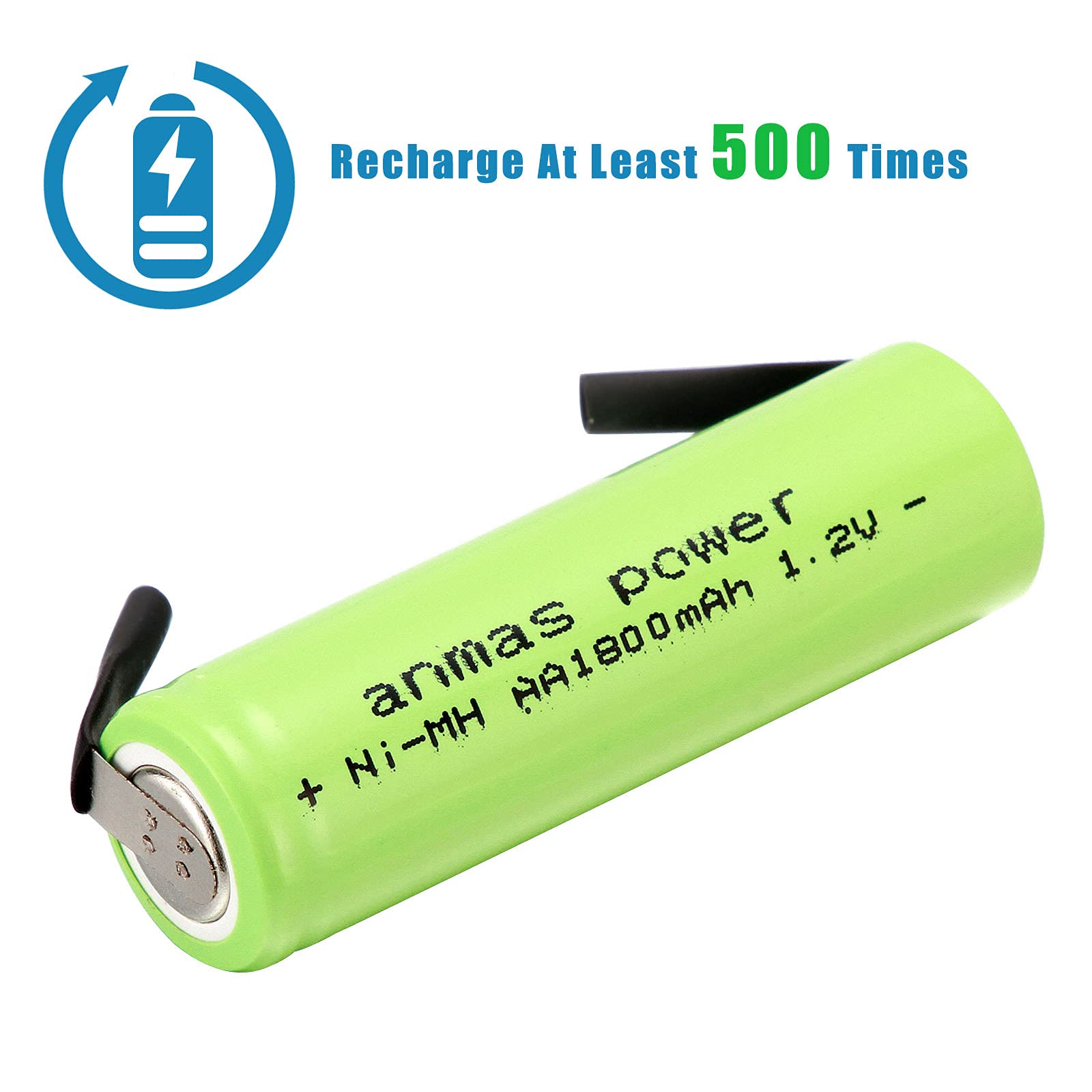 Windmax 5 X Nimh 1.2V Aa 1800 Mah Electric Shaver Rechargeable Battery With Solder Tabs