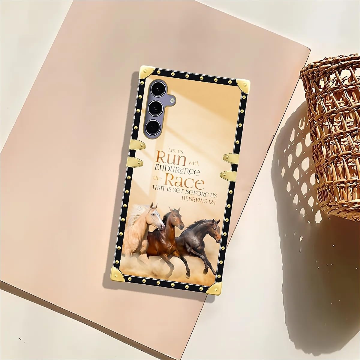 Tamefox Compatible With Samsung Galaxy S24/S25 Case,Christian Positive Quotation Horse Exquisite Patterns Soft Tpu Shockproof Pr