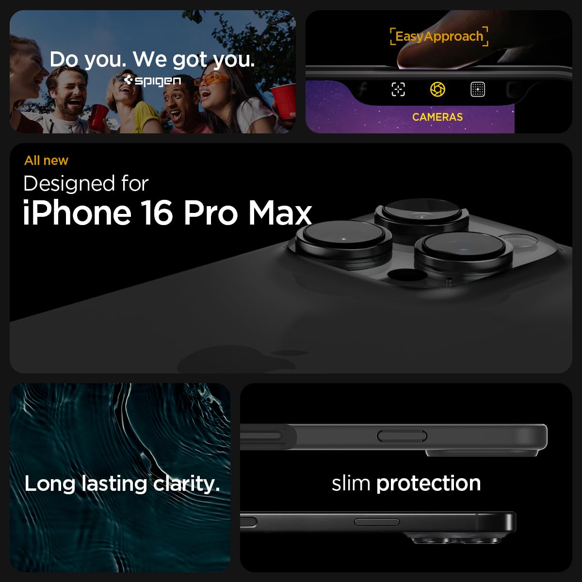 Spigen Ultra Hybrid Designed For Iphone 16 Pro Max Case [Not Compatible With Magsafe], [Anti Yellowing], [Military Grade Protect