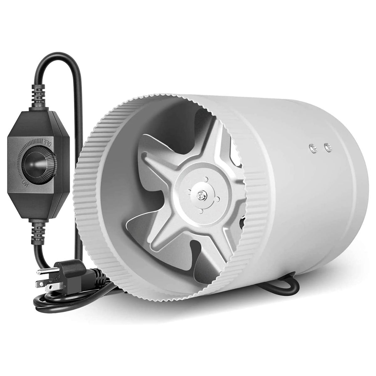 Ipower 6 Inch Inline Booster Duct Fan 174 Cfm With Speed Controller, Hvac Exhaust Ventilation Blower For Basements, Bathrooms, K