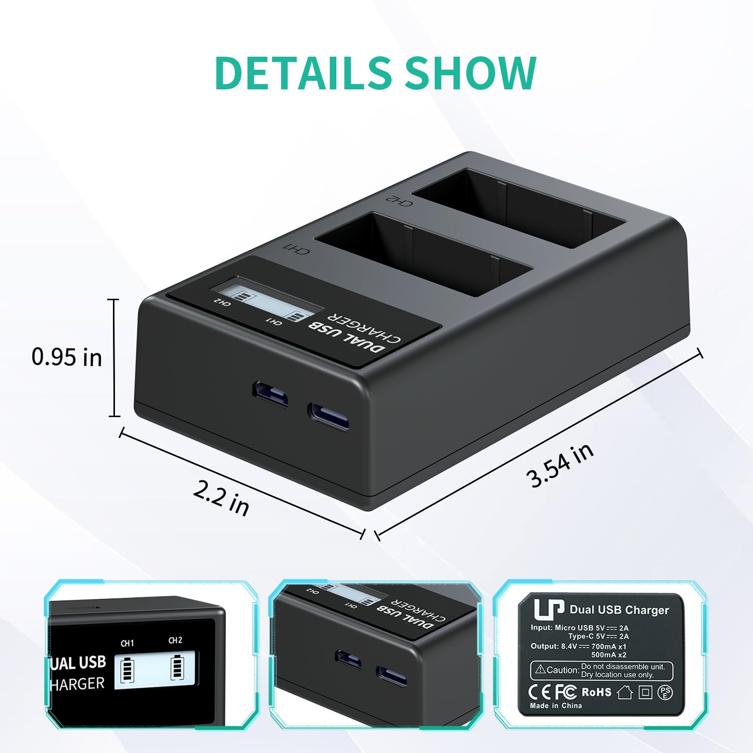 Lp Lp E8 Battery Charger, Lcd Display & Dual Slot Charger Compatible With Canon Rebel T2I T3I T4I T5I 600D 550D 650D 700D Kiss X