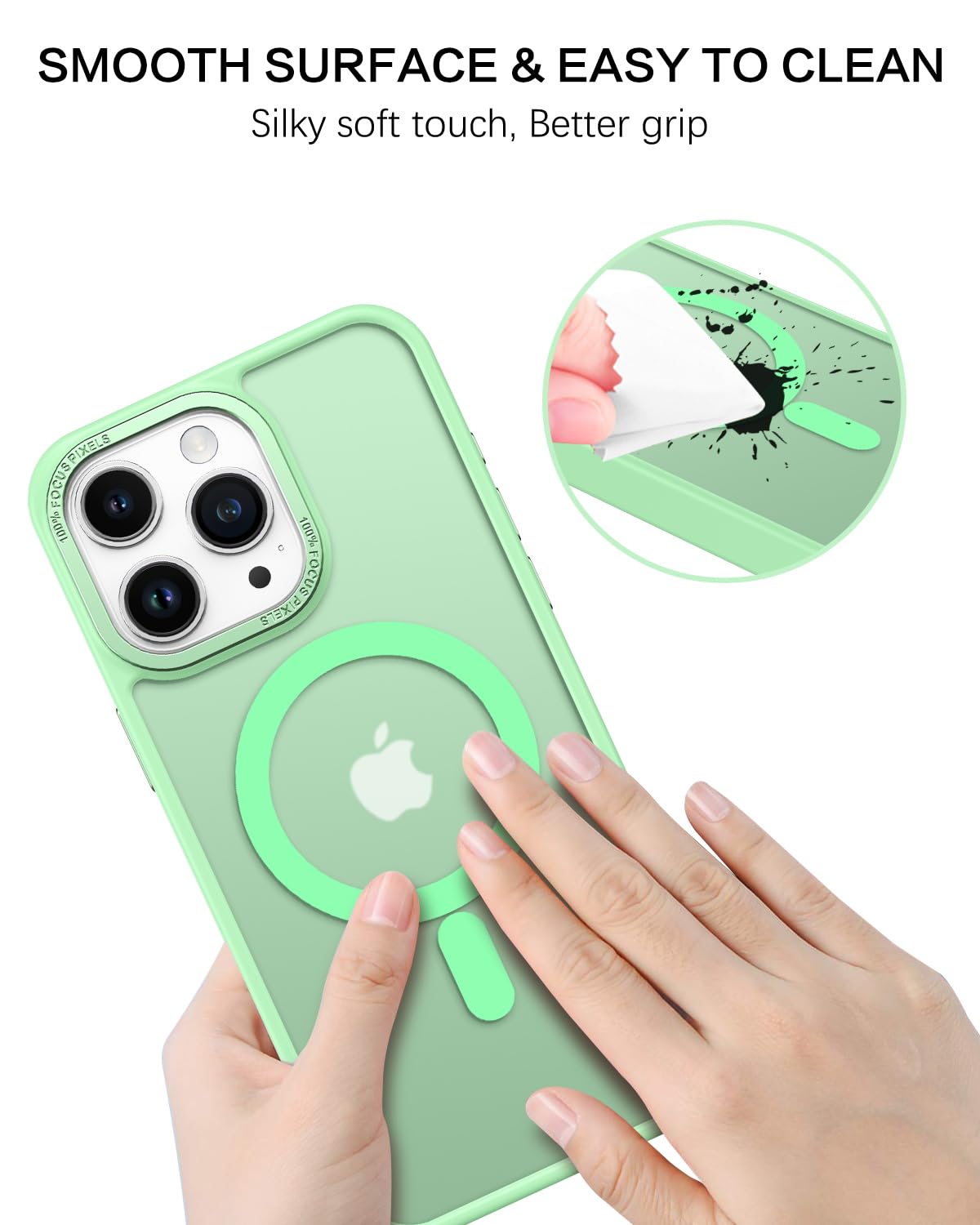 Bentoben For Iphone 15 Pro Max Case,Iphone 15 Pro Max Magnetic Phone Case [Compatible With Magsafe] Translucent Matte Slim Shock