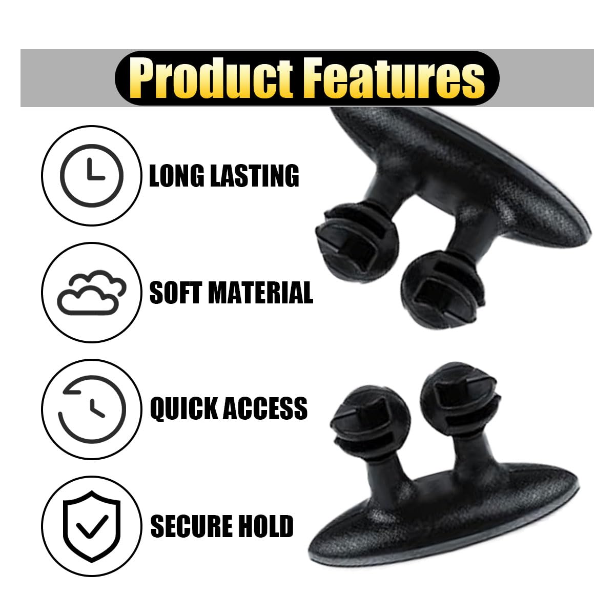 Joycourt 4Pcs Car Cable Clips Usb Cable Line Clip Holder For Car, Durable Strong Adhesive Cord Cable Holder Wire Organizer, Cord