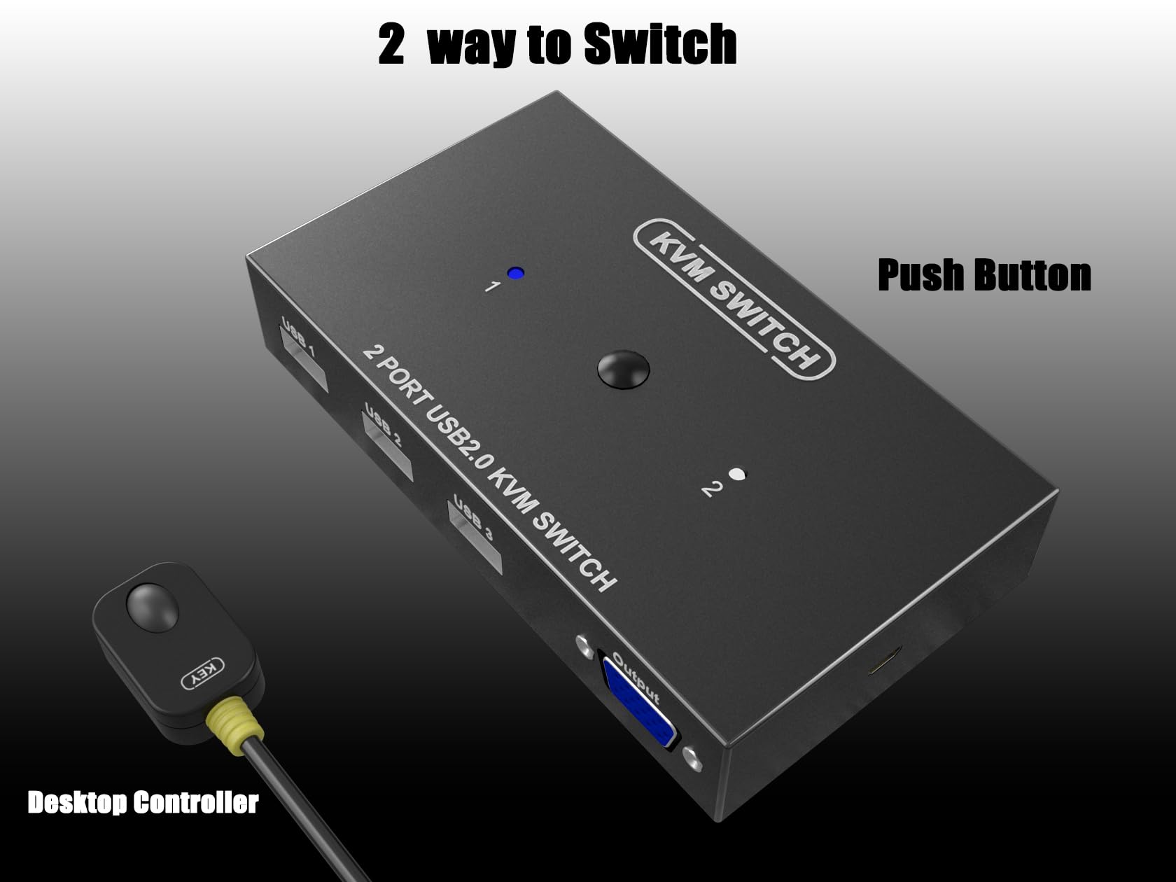 Kvm Switch Vga 2 Port   Vga Kvm Switch For 2 Computers Share 1 Monitor & 3 Usb 2.0 Devices,Keyboard Mouse Scanner Printer,U Disk