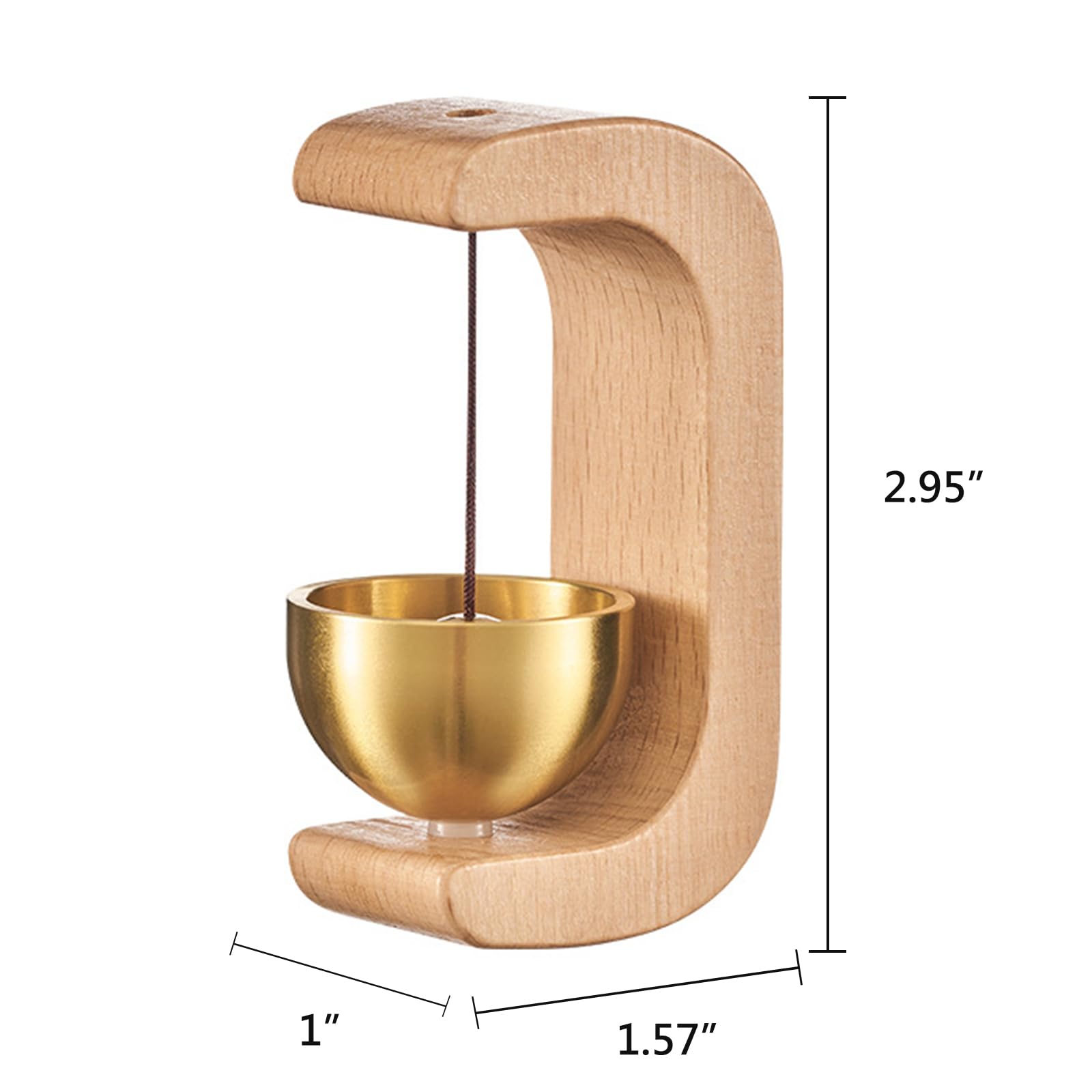 Artisan Shopkeepers Bell Doorbell For Door Opening, Magnetic Wood Wind Chime For Door Garden Restaurant Room