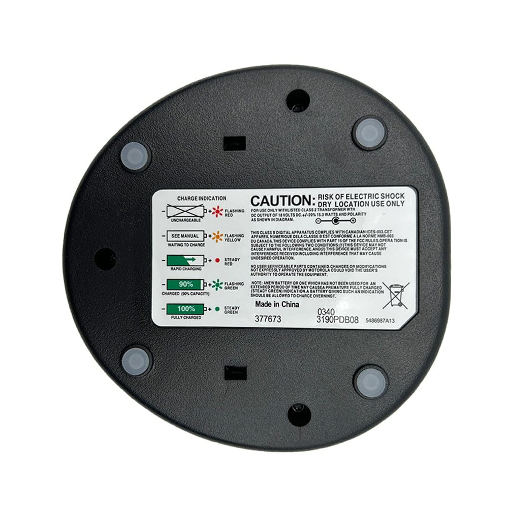 Kaqiusha Ntn8831A Rapid Charger For Two Way Radios Xts5000, Xts3000, Xts2500, Xts2250, Xts1500, Pr1500, Ht1000, Mts2000   14V Output, Black