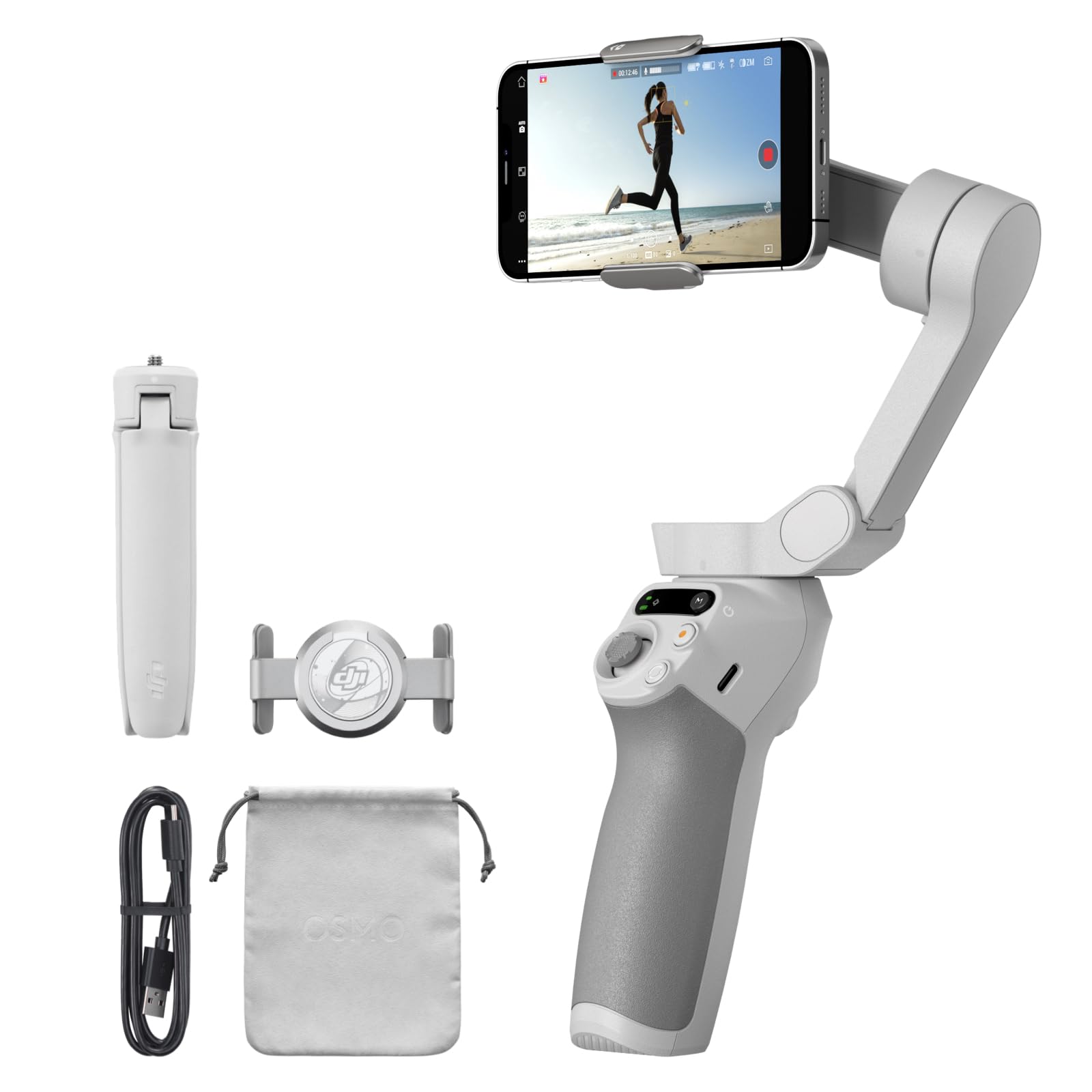 DJI Osmo Mobile SE Intelligent Gimbal, 3-Axis Phone Gimbal, Portable and Foldable, Android and iPhone Gimbal with ShotGuides, Sm