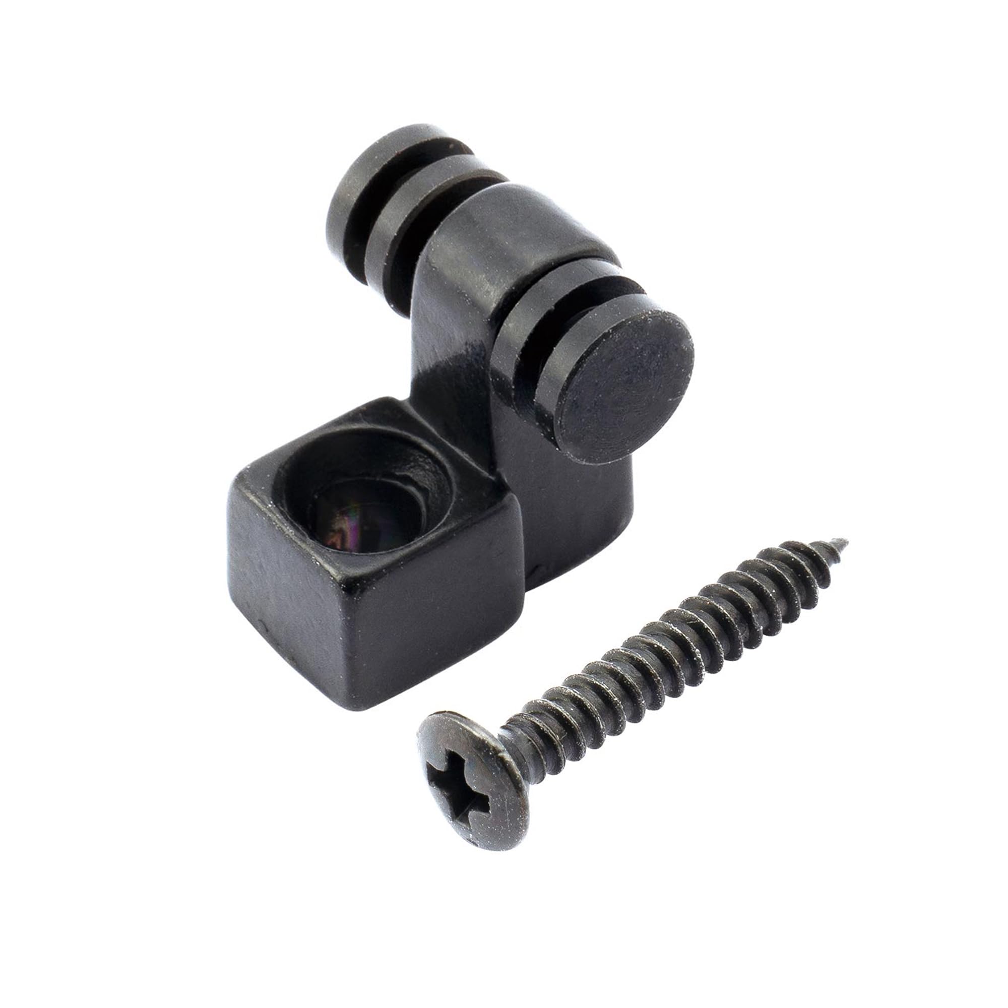 Musiclily Pro Steel Guitar Roller String Trees String Guides Retainers Replacement For Strat Tele Style Electric Guitar, Black (