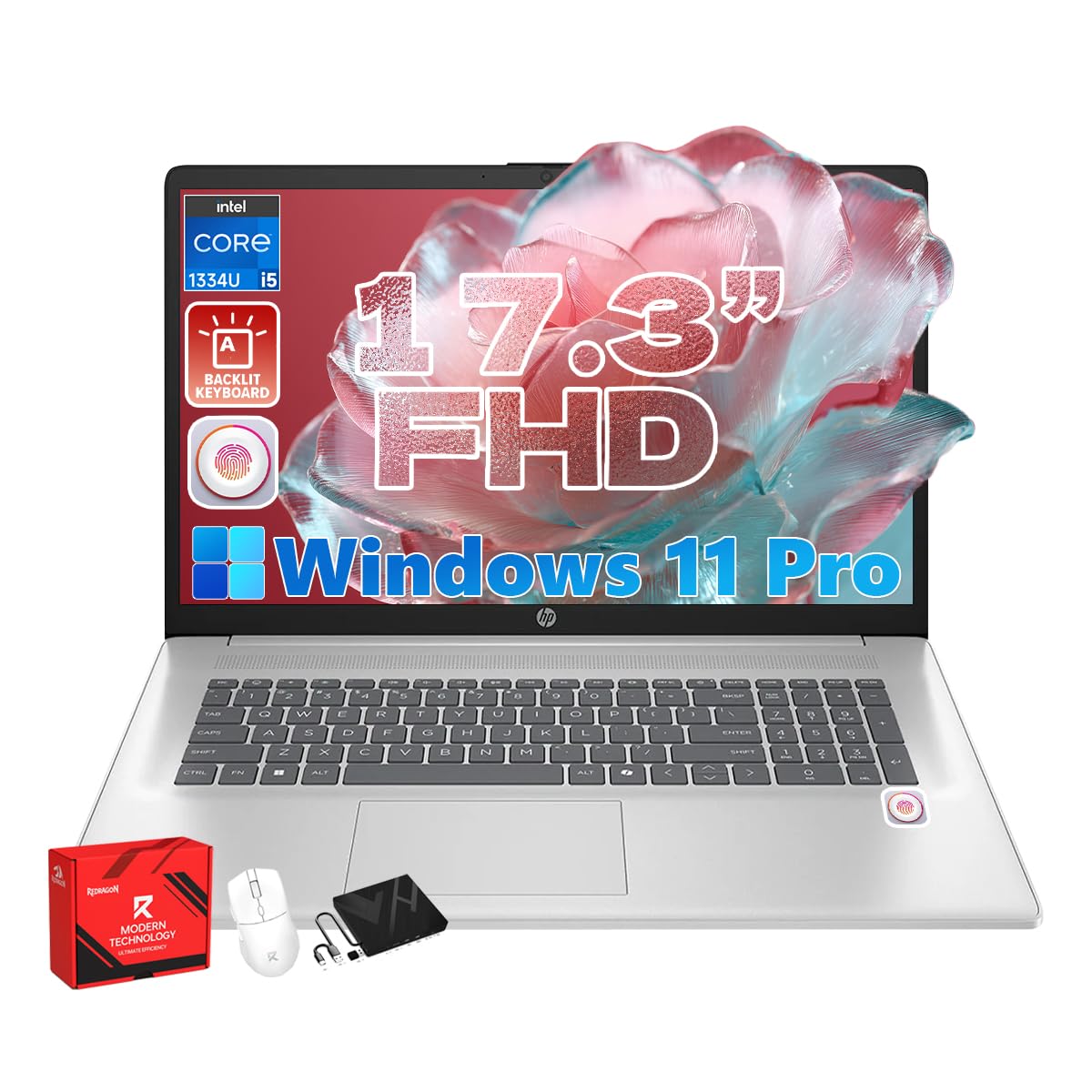 HP 2026 17.3 Flagship Laptop Computer for Business - Intel 10-Core i5 1334U(Beat i7 1355U), 16GB RAM, 512GB SSD, FHD(1920x1080),
